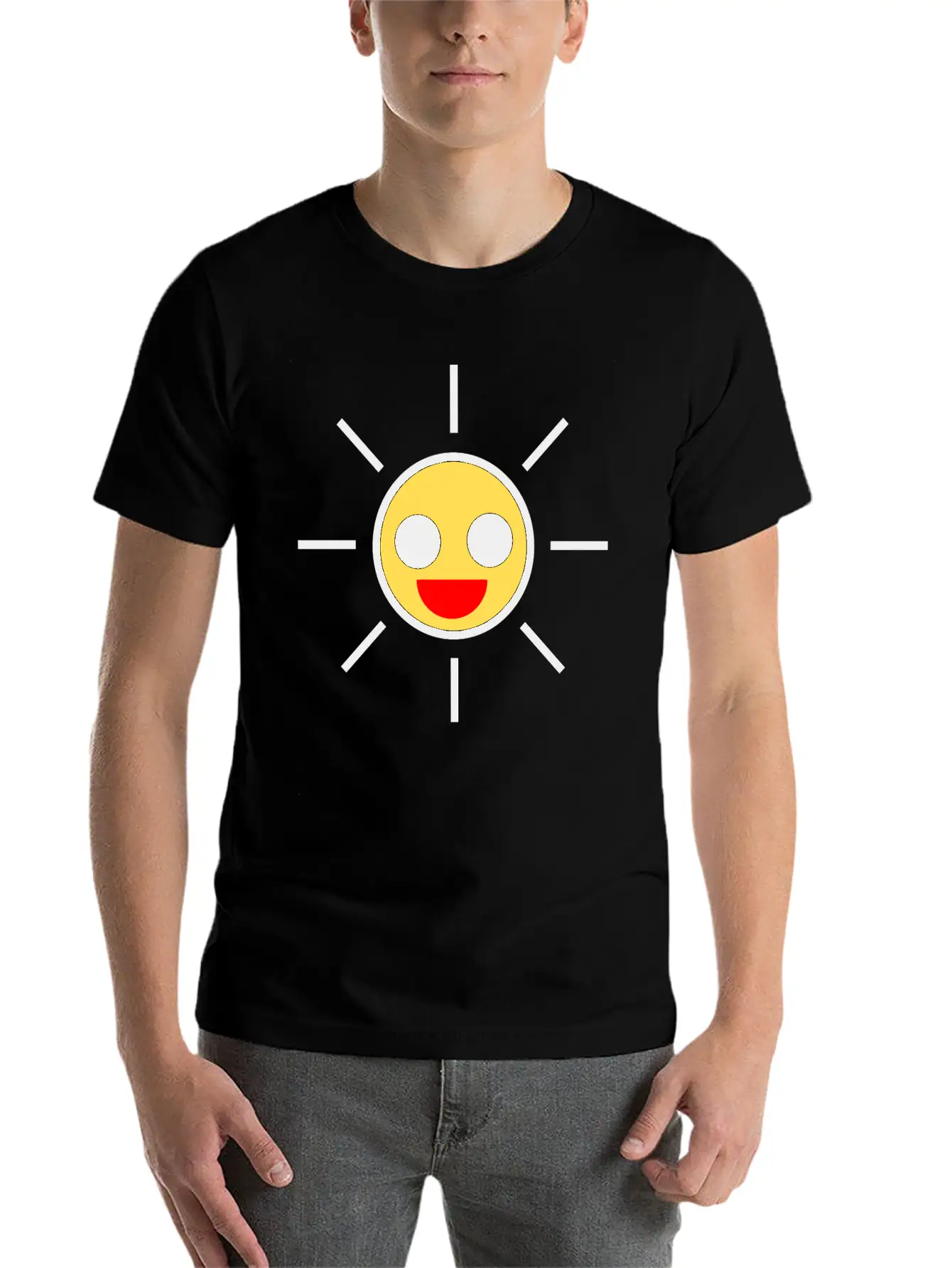 SUN Yellow Basic Graphic T-Shirt ¨C Daily Comfort In Soft Cotton
