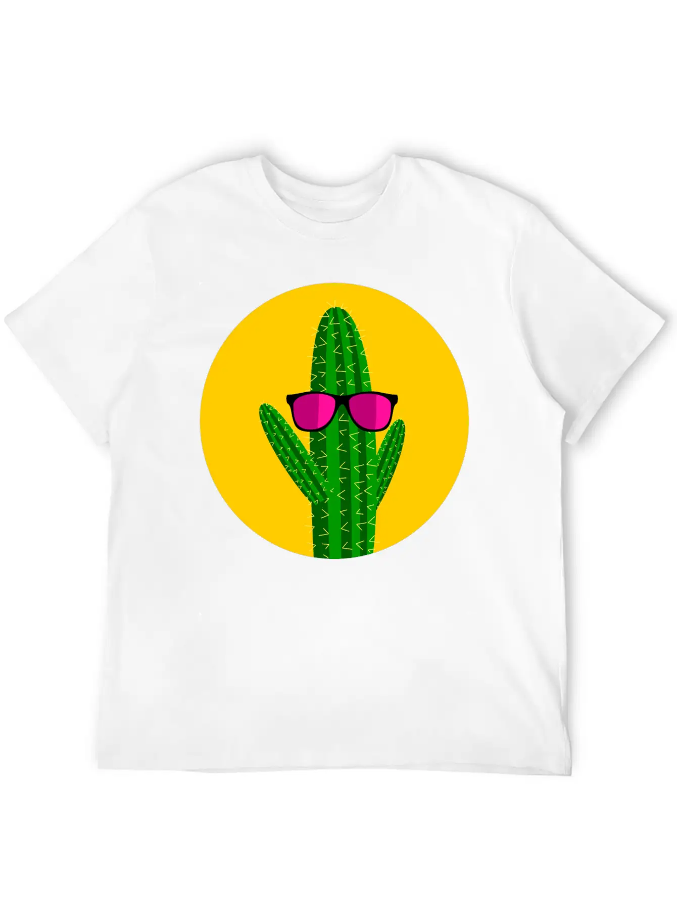 Sunbathing Cactus Essential Cotton Tee For Daily Outfits ¨C Unisex Style