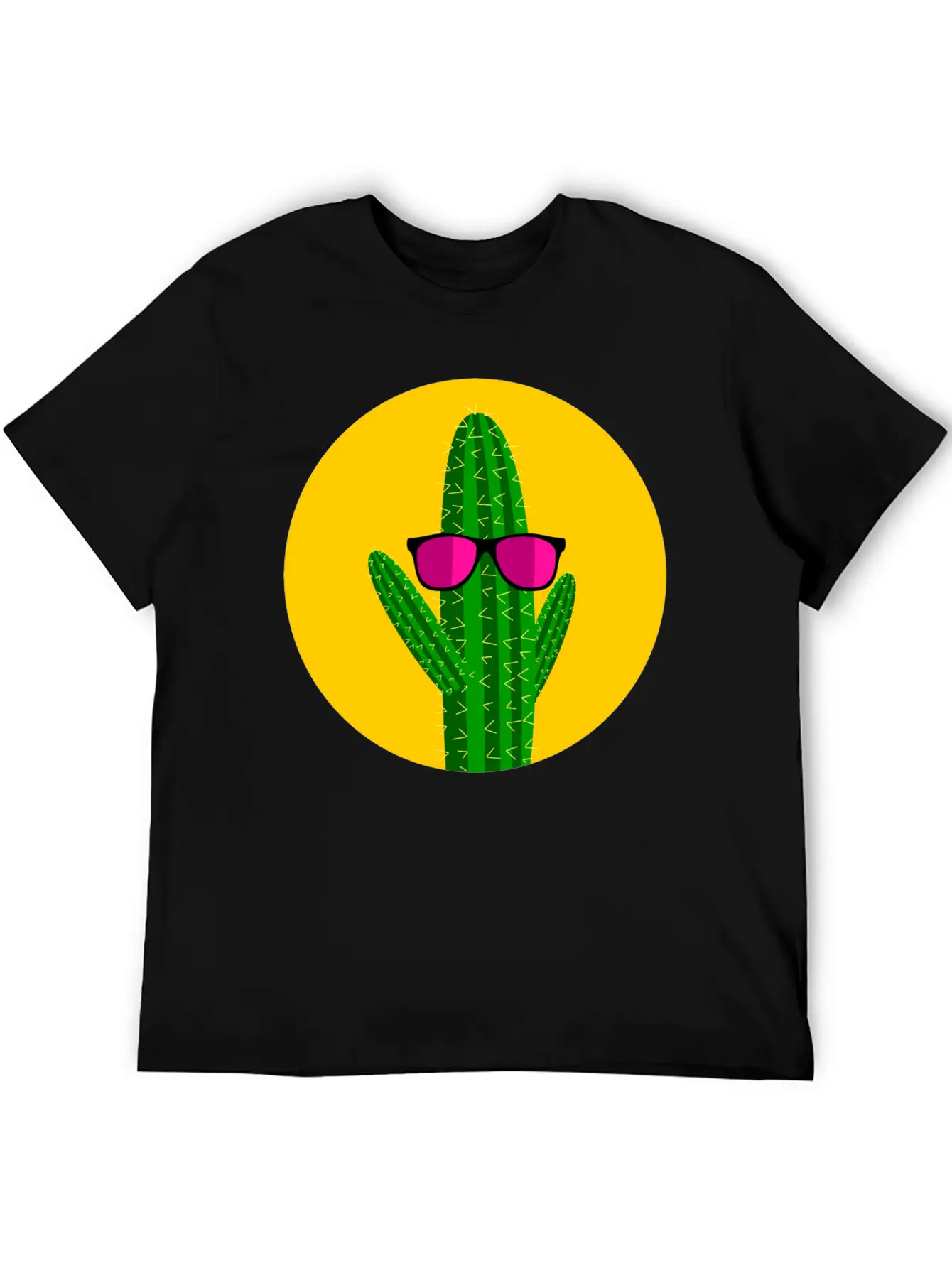 Sunbathing Cactus Essential Cotton Tee For Daily Outfits ¨C Unisex Style