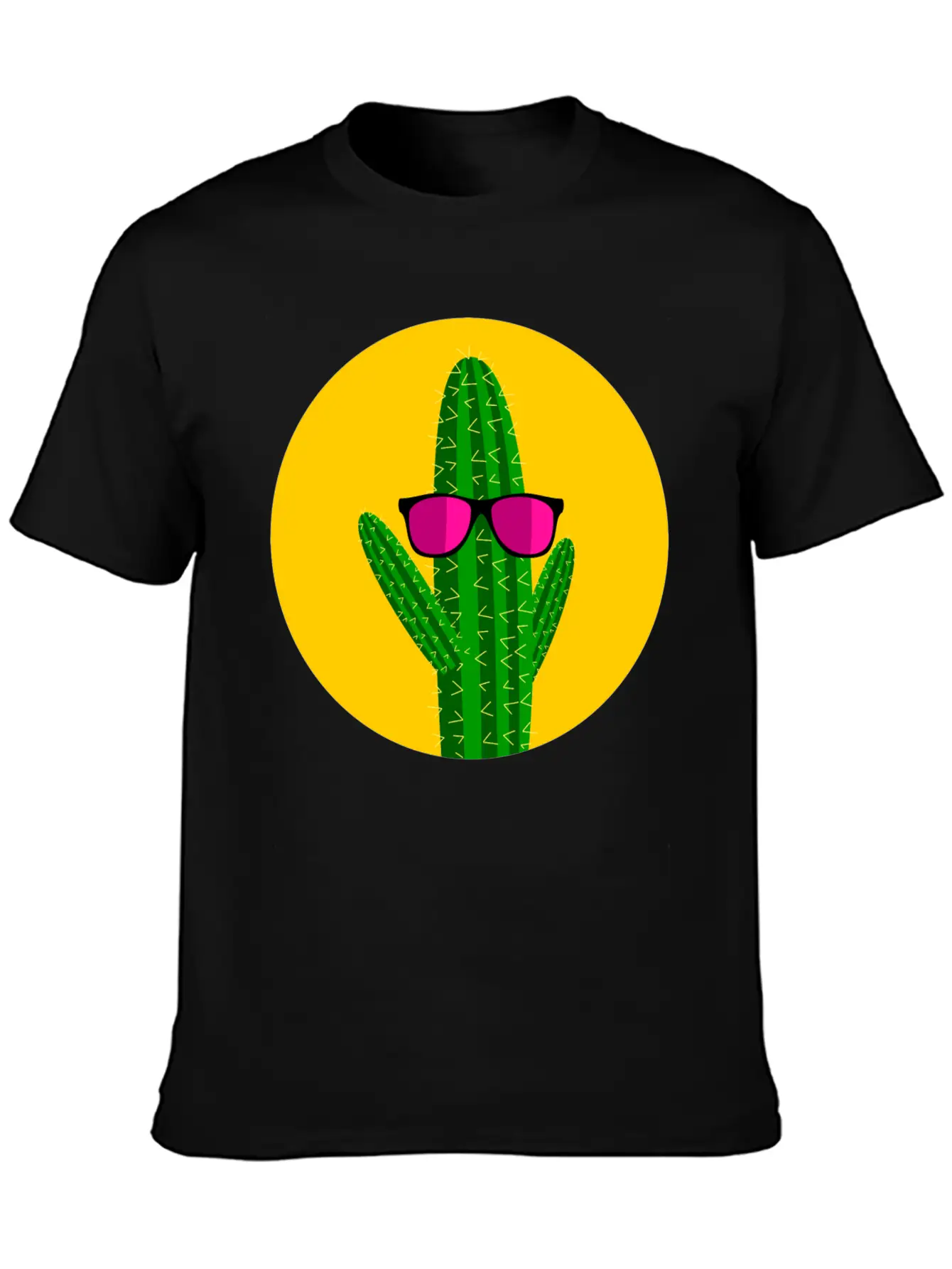 Sunbathing Cactus Essential Cotton Tee For Daily Outfits ¨C Unisex Style