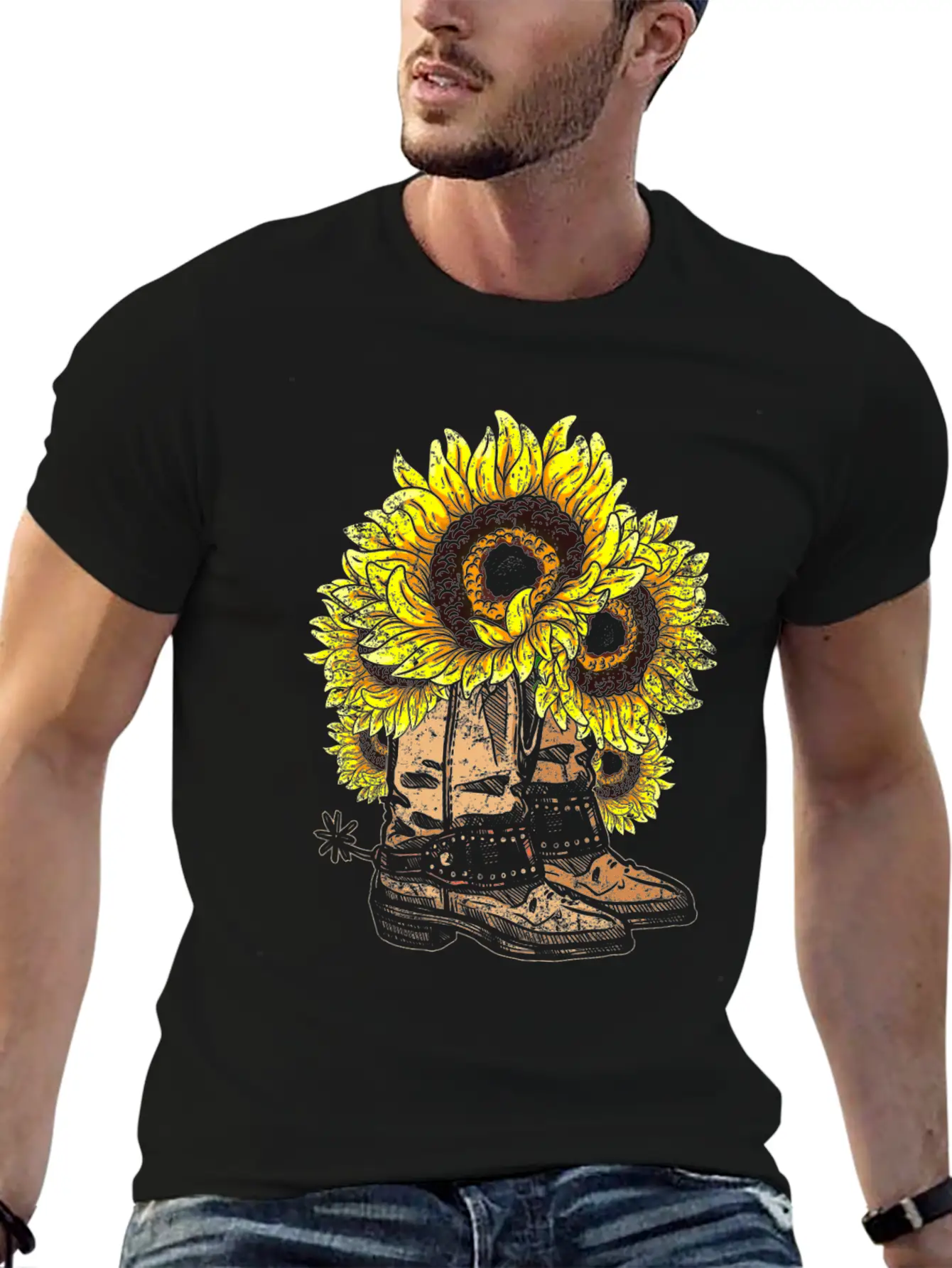 Sunflower Basic Graphic T-Shirt ¨C Daily Comfort In Soft Cotton