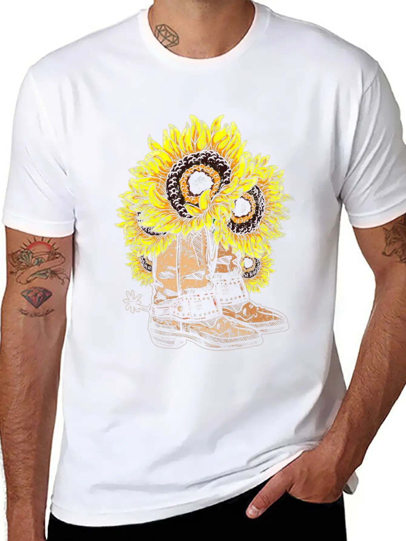 Sunflower Basic Graphic T-Shirt ¨C Daily Comfort In Soft Cotton