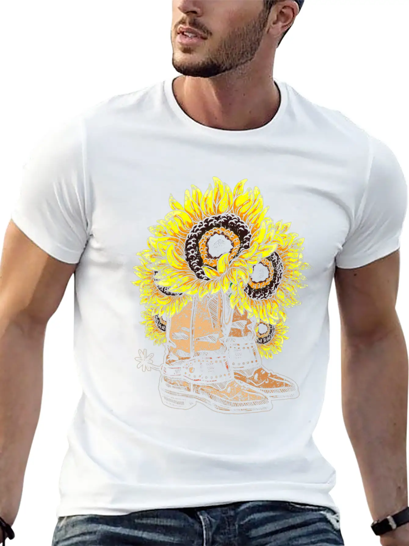 Sunflower Basic Graphic T-Shirt ¨C Daily Comfort In Soft Cotton