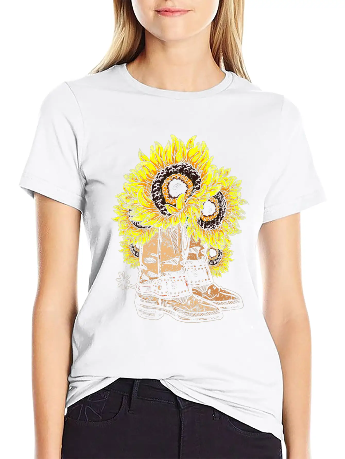 Sunflower Basic Graphic T-Shirt ¨C Daily Comfort In Soft Cotton