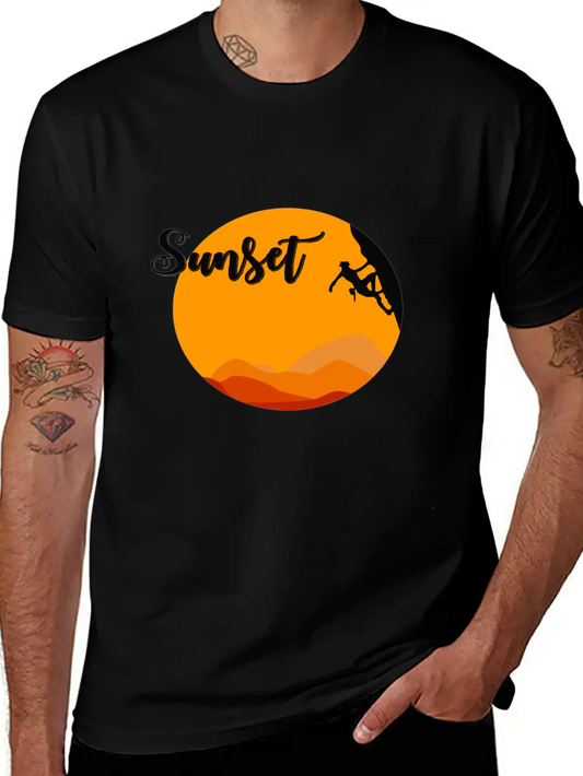 Sunset Climbing Soft Cotton Short Sleeve Tee ¨C Unisex Wardrobe Staple