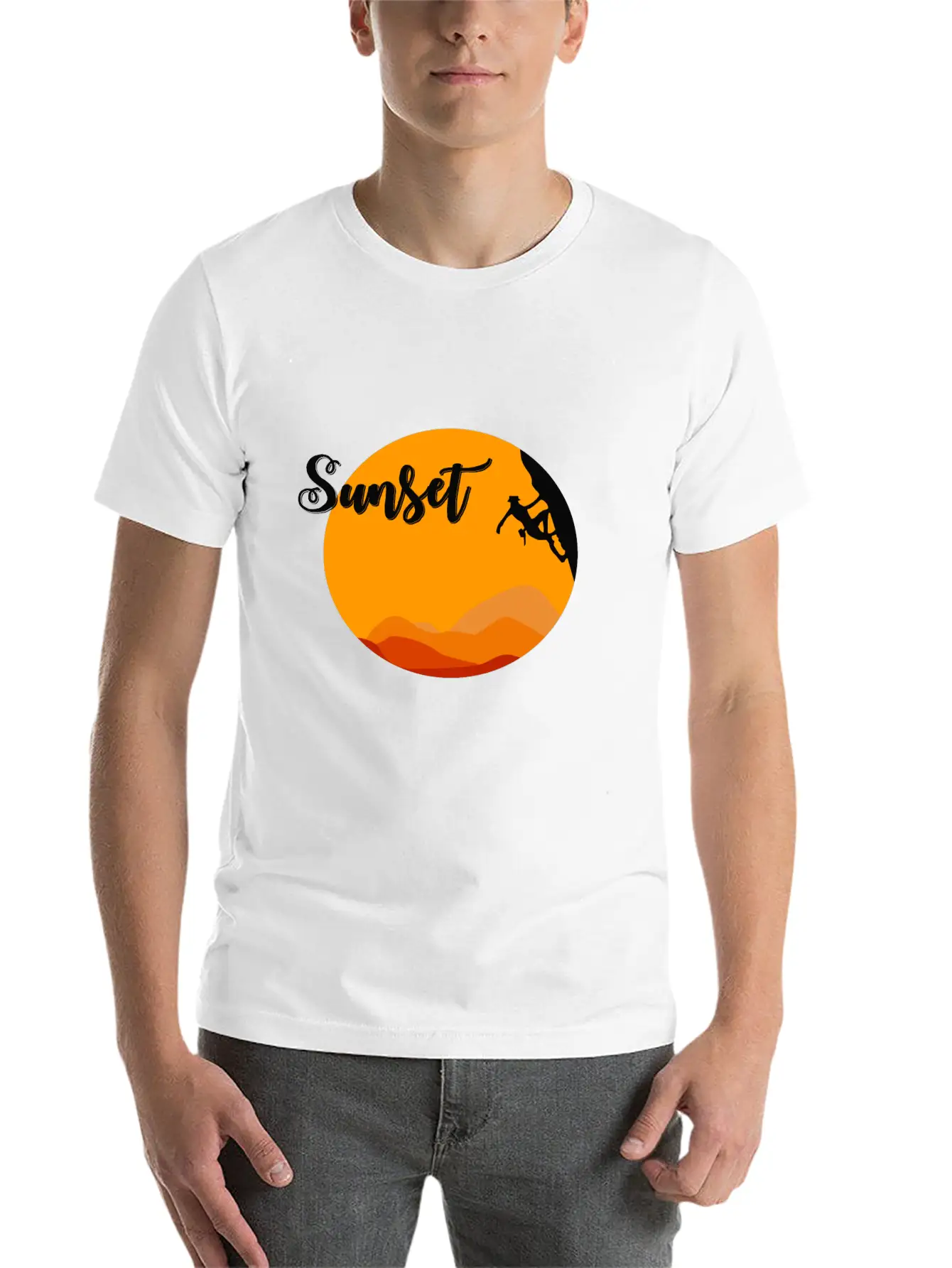 Sunset Climbing Soft Cotton Short Sleeve Tee ¨C Unisex Wardrobe Staple
