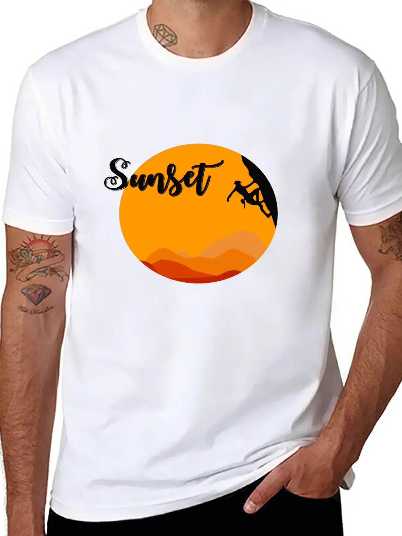 Sunset Climbing Soft Cotton Short Sleeve Tee ¨C Unisex Wardrobe Staple