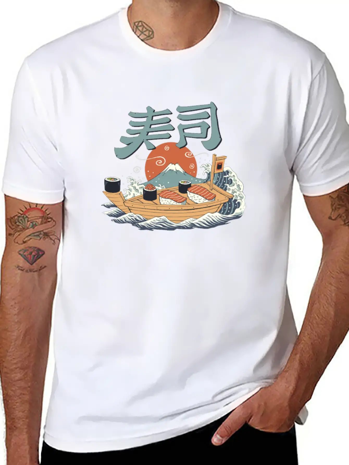 Sushi Pop Basic Graphic T-Shirt ¨C Daily Comfort In Soft Cotton