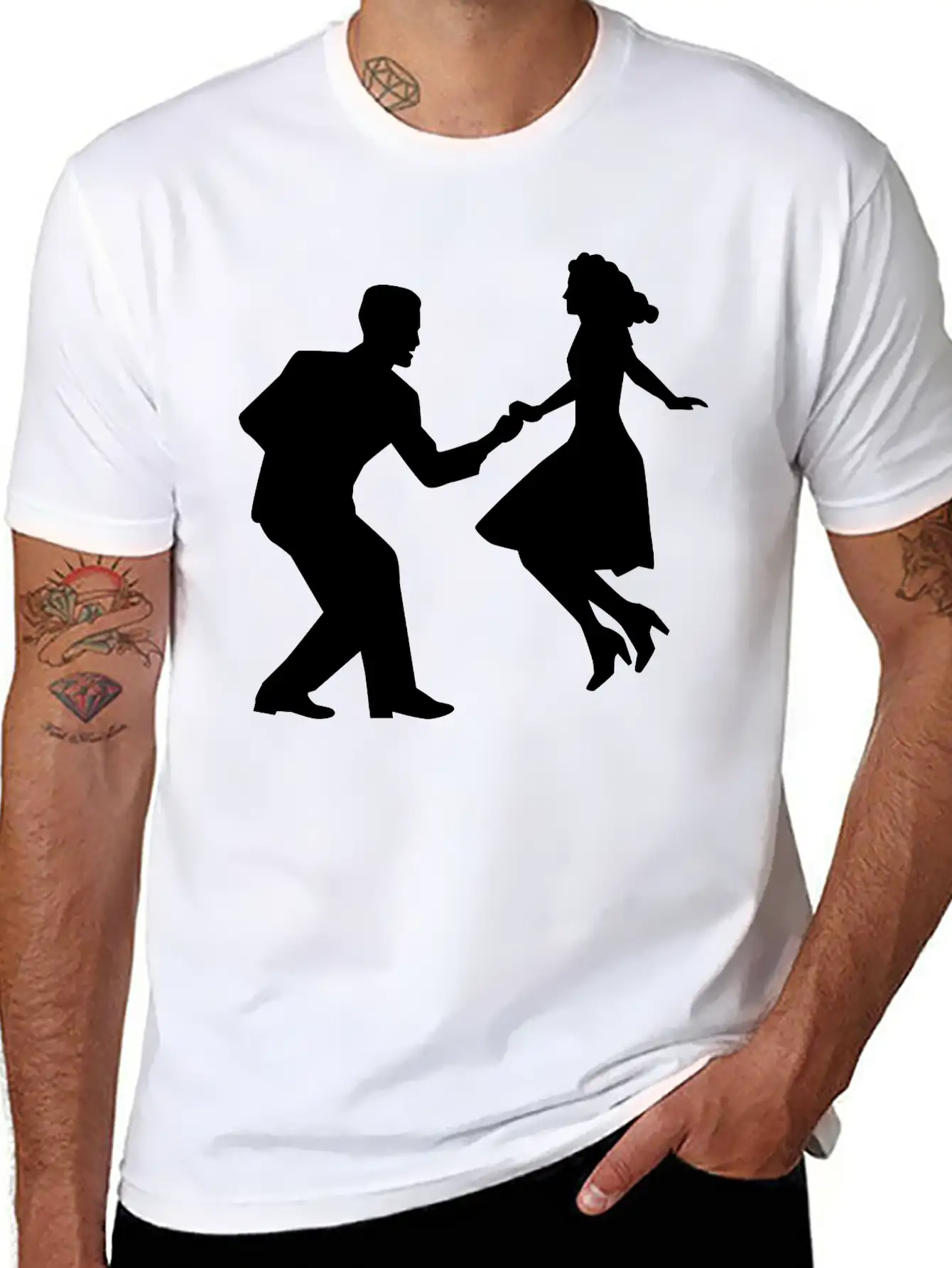 Swing Dance Basic Graphic T-Shirt ¨C Daily Comfort In Soft Cotton
