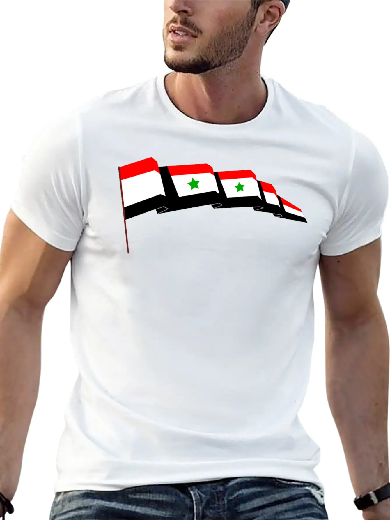 Syrian Flag Essential Cotton Tee For Daily Outfits ¨C Unisex Style