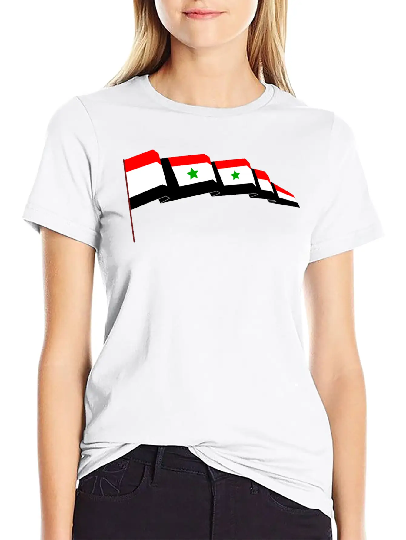 Syrian Flag Essential Cotton Tee For Daily Outfits ¨C Unisex Style