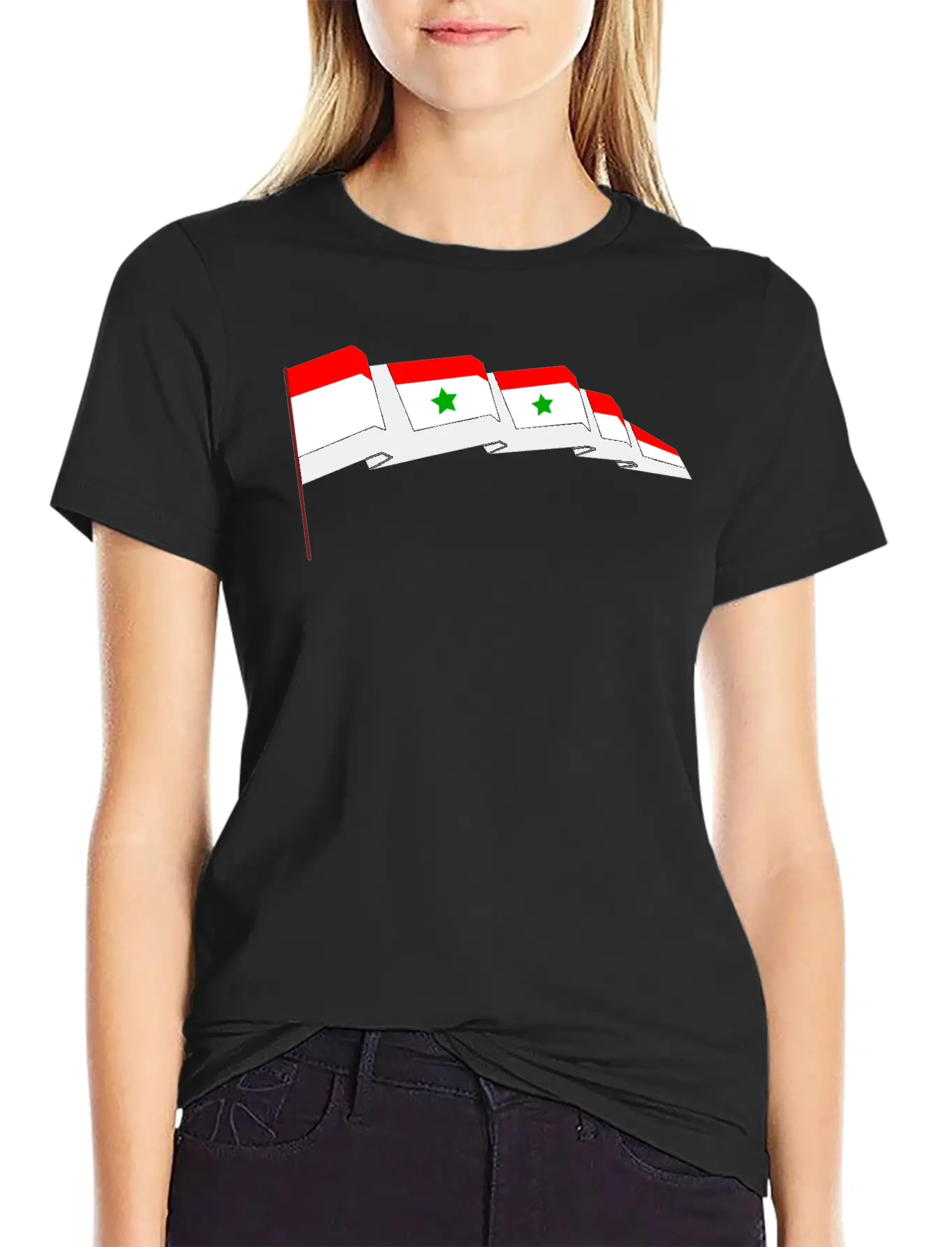 Syrian Flag Essential Cotton Tee For Daily Outfits ¨C Unisex Style
