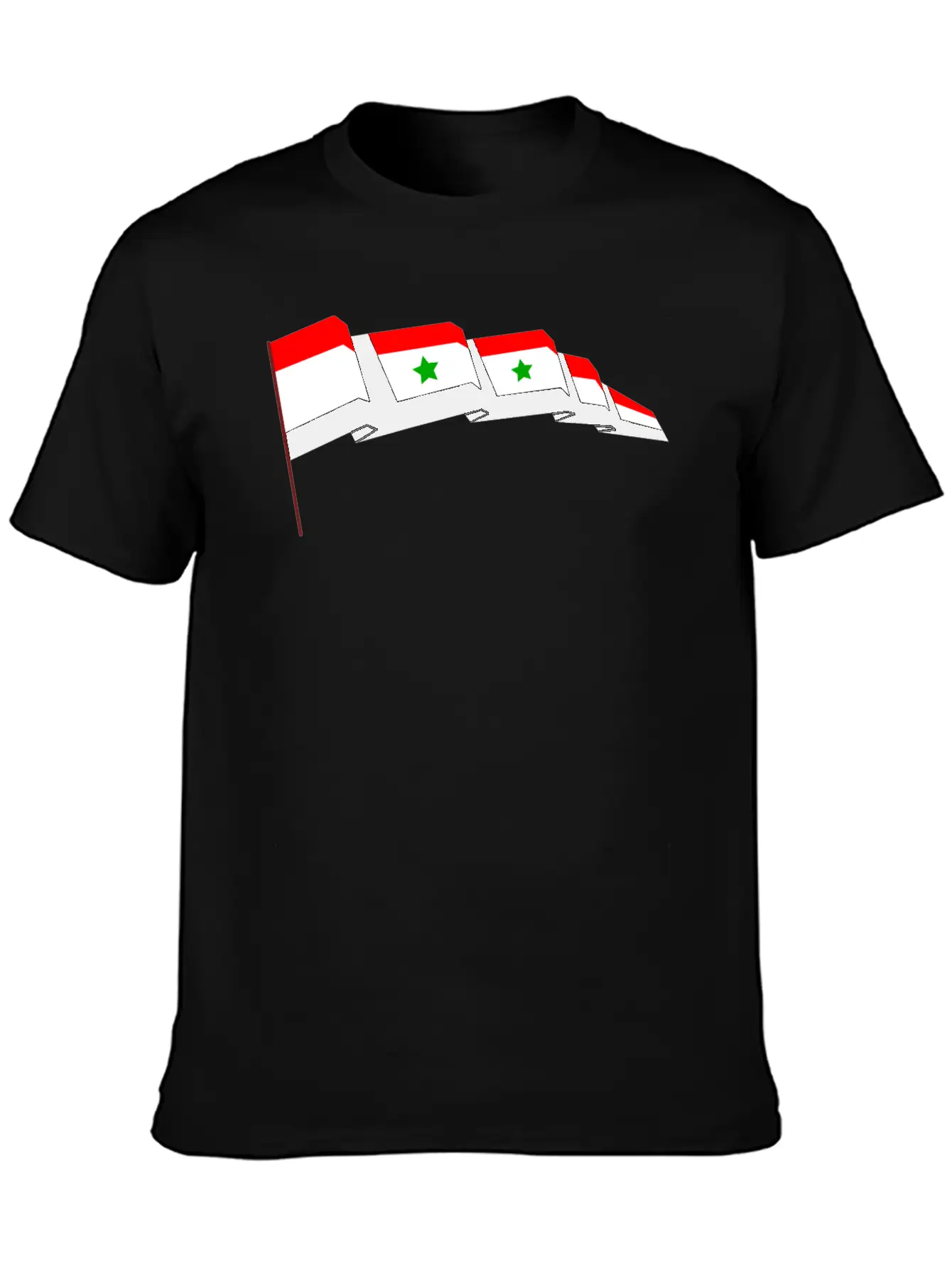 Syrian Flag Essential Cotton Tee For Daily Outfits ¨C Unisex Style