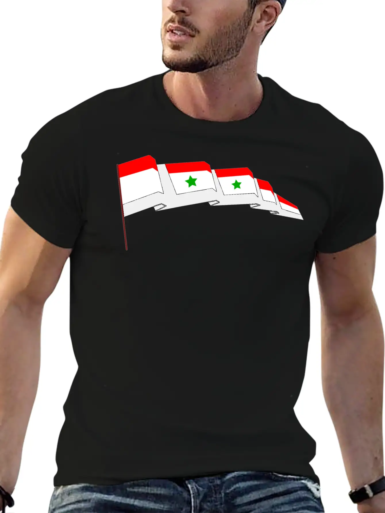Syrian Flag Essential Cotton Tee For Daily Outfits ¨C Unisex Style