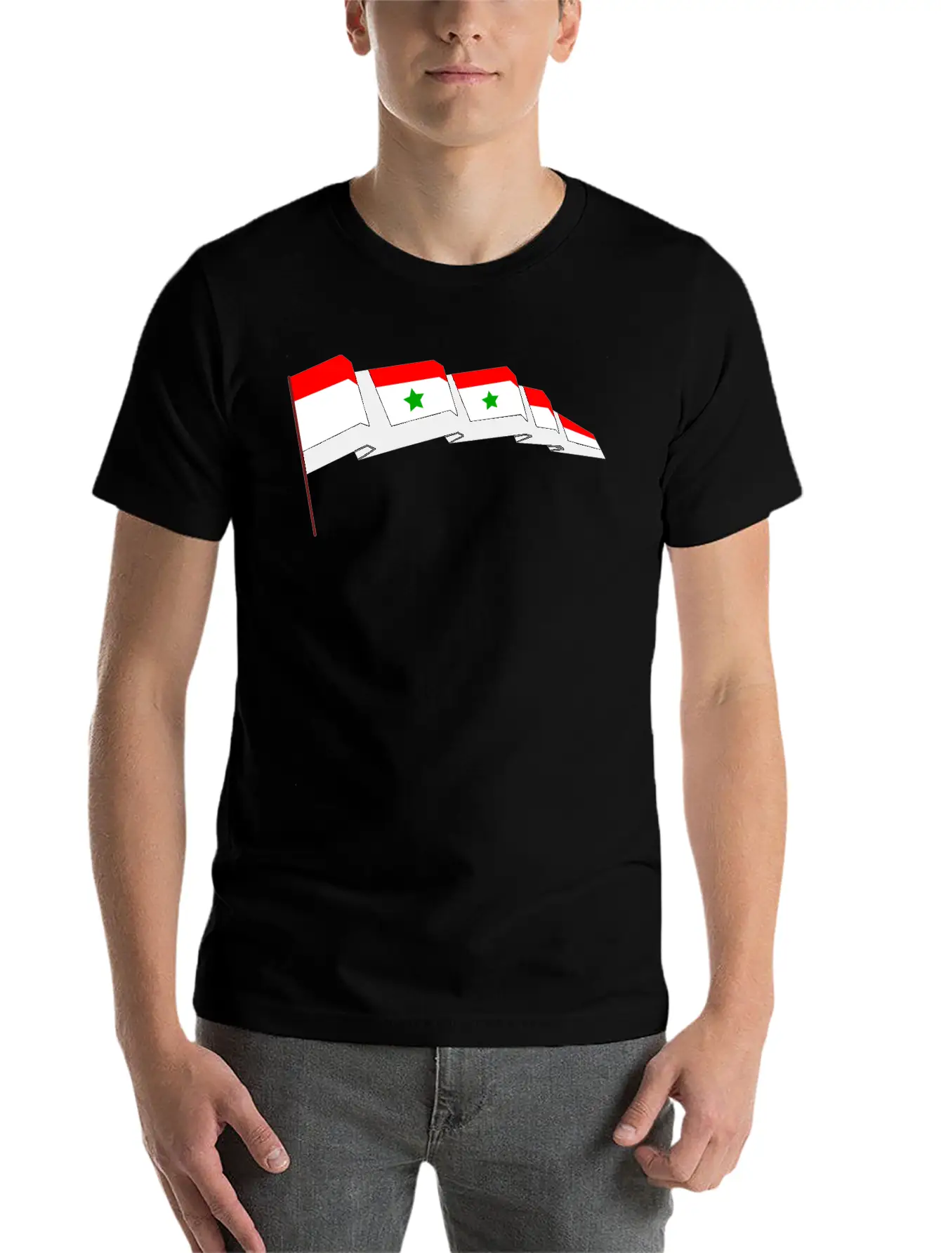 Syrian Flag Essential Cotton Tee For Daily Outfits ¨C Unisex Style