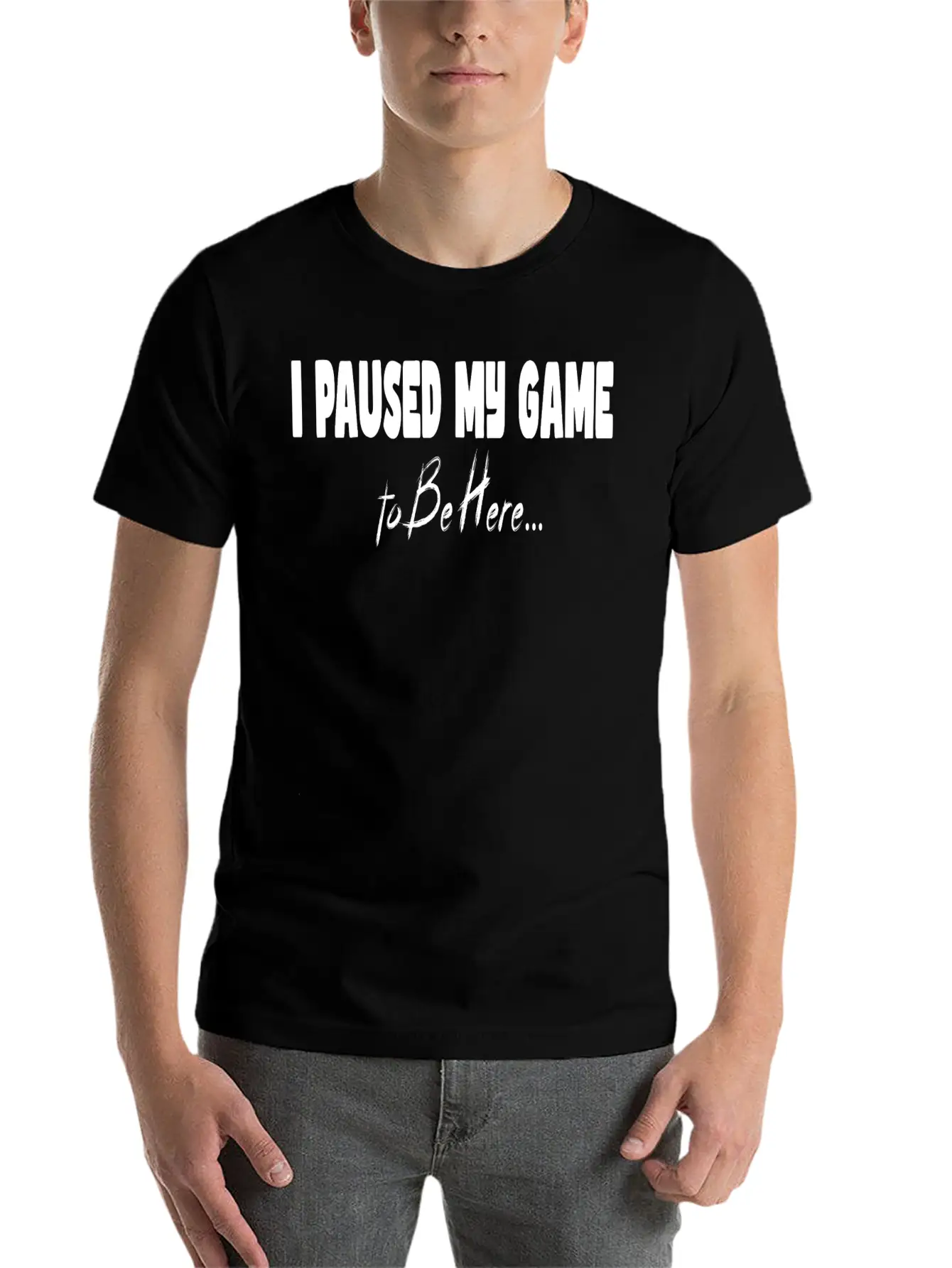 T-shirt De Jeu Avec Inscription ? I Paused My Game Basic Graphic T-Shirt ¨C Daily Comfort In Soft Cotton