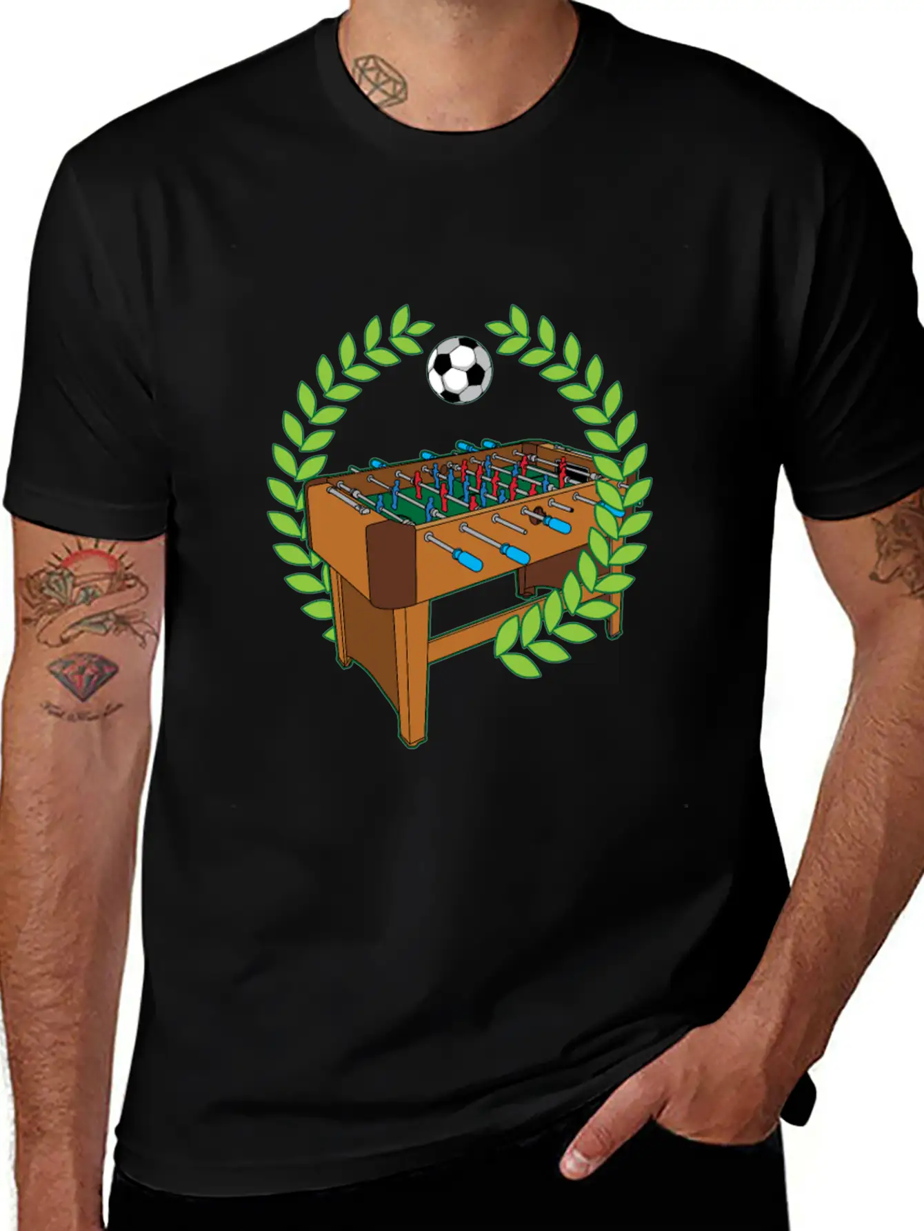 Table Football Pitch Foosball Humor Saying Unisex Casual T-Shirt ¨C Clean Design For Daily Comfort