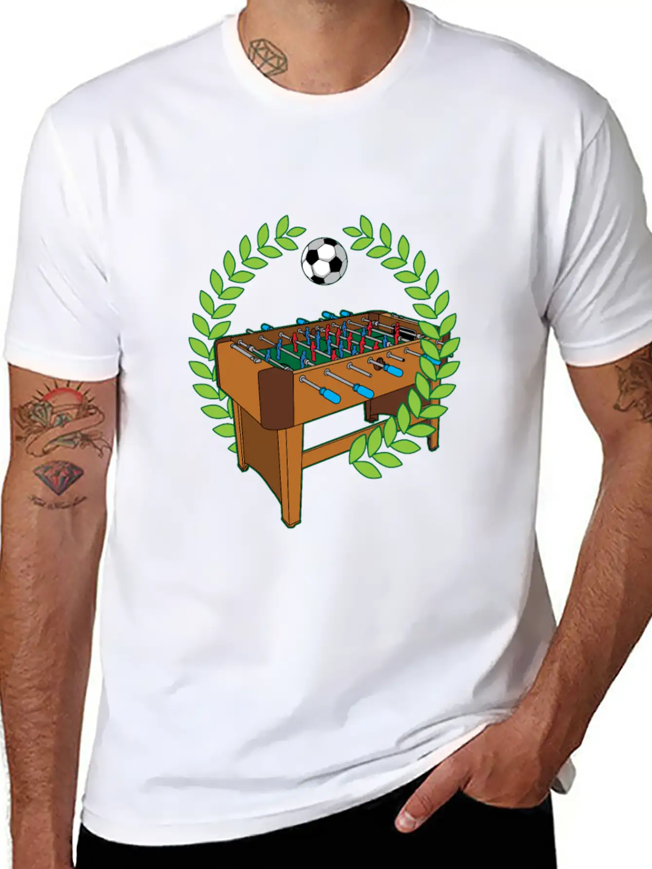 Table Football Pitch Foosball Humor Saying Unisex Casual T-Shirt ¨C Clean Design For Daily Comfort