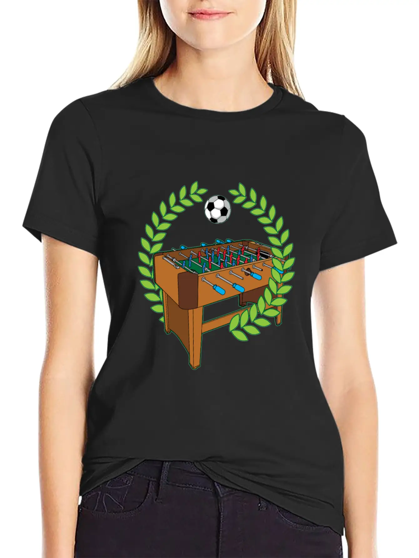 Table Football Pitch Foosball Humor Saying Unisex Casual T-Shirt ¨C Clean Design For Daily Comfort