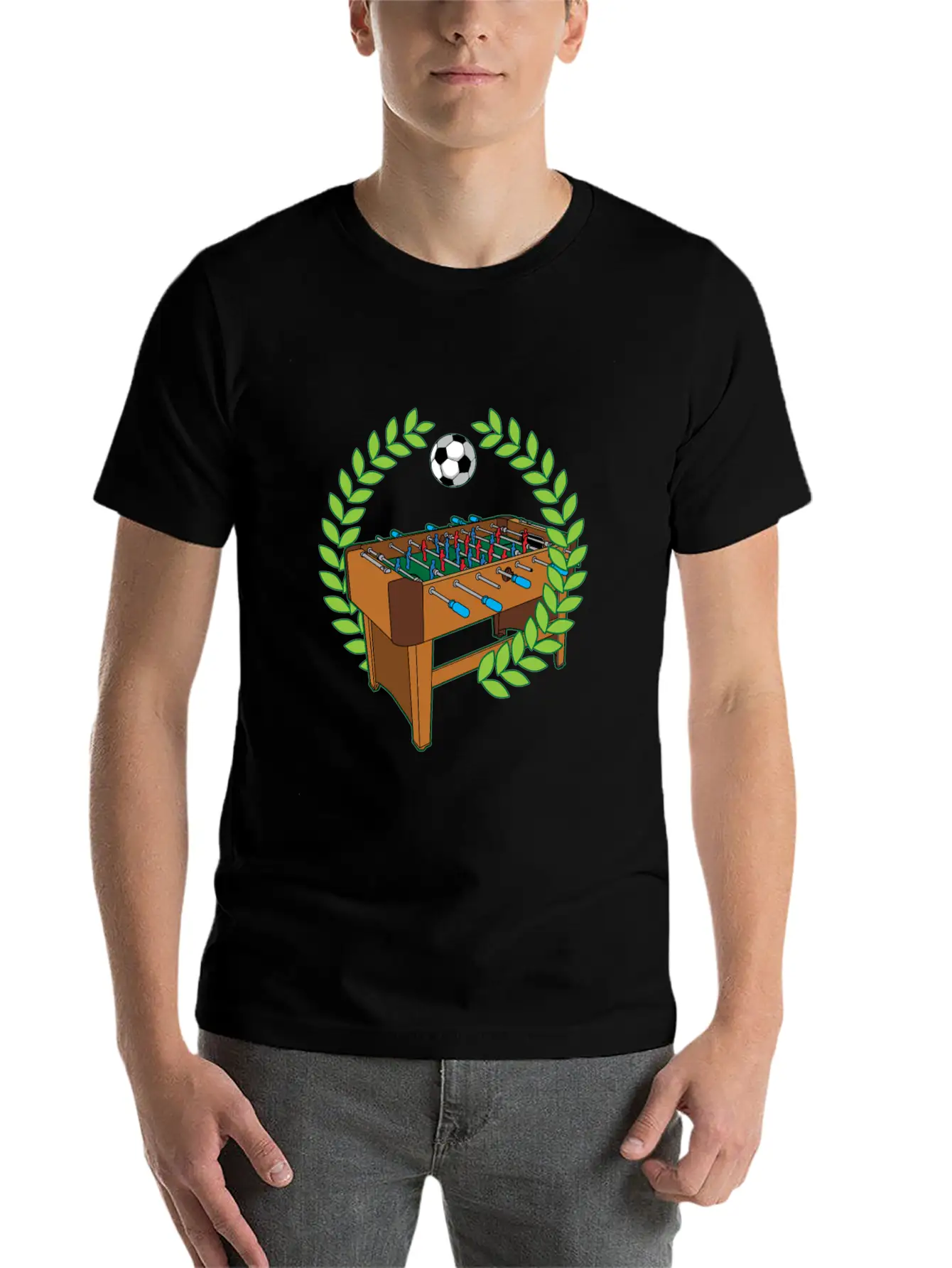 Table Football Pitch Foosball Humor Saying Unisex Casual T-Shirt ¨C Clean Design For Daily Comfort