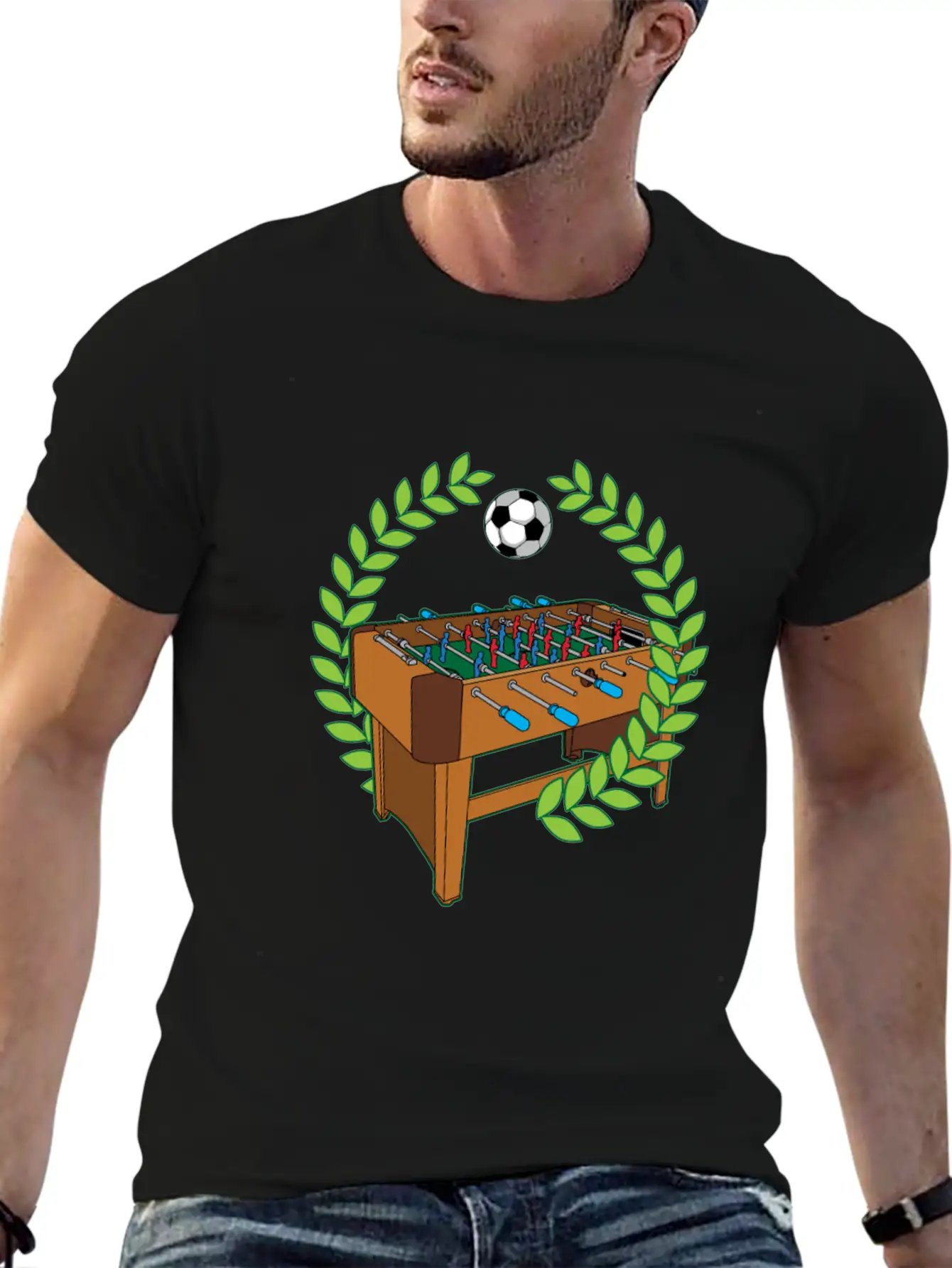 Table Football Pitch Foosball Humor Saying Unisex Casual T-Shirt ¨C Clean Design For Daily Comfort