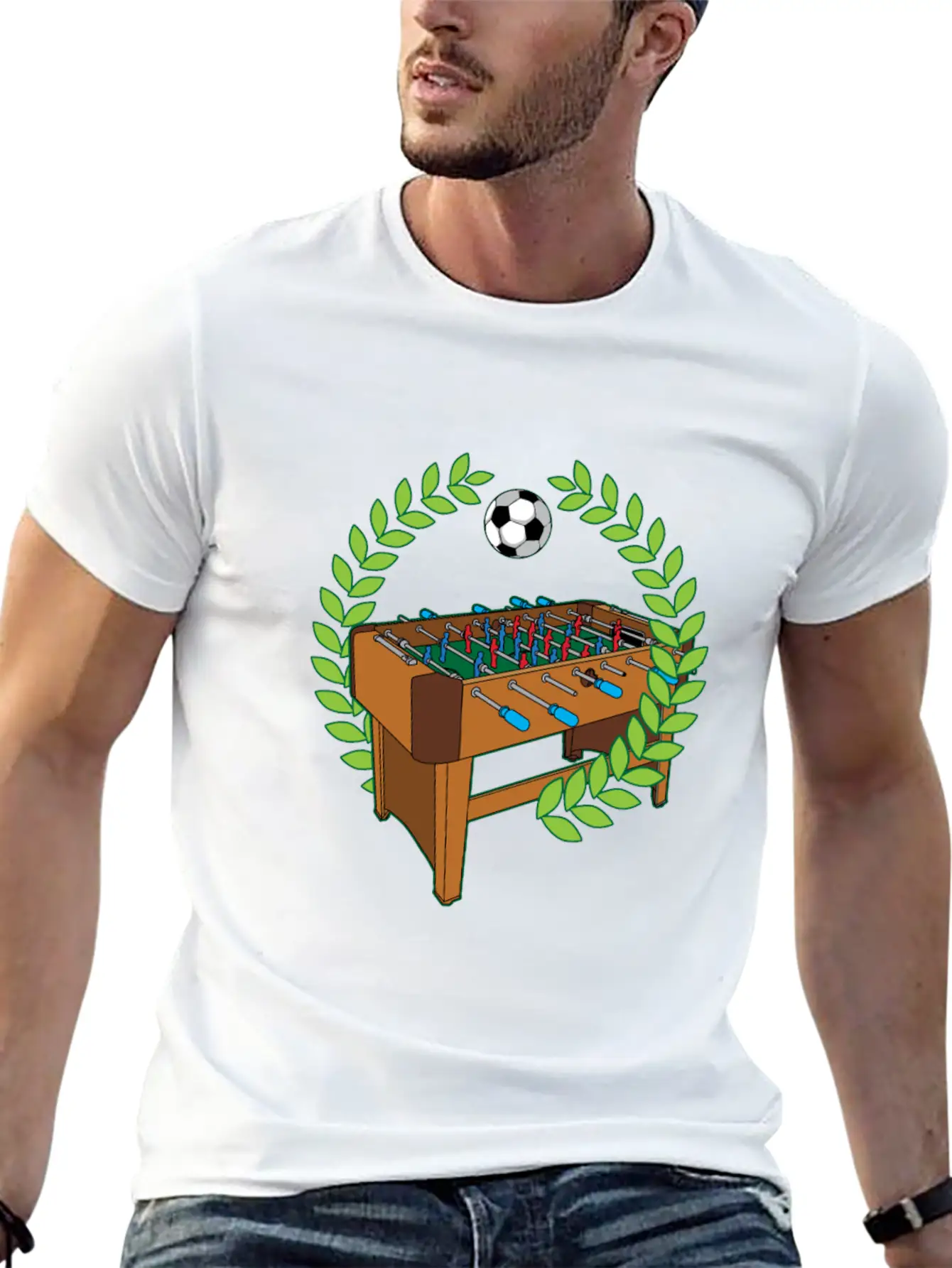 Table Football Pitch Foosball Humor Saying Unisex Casual T-Shirt ¨C Clean Design For Daily Comfort