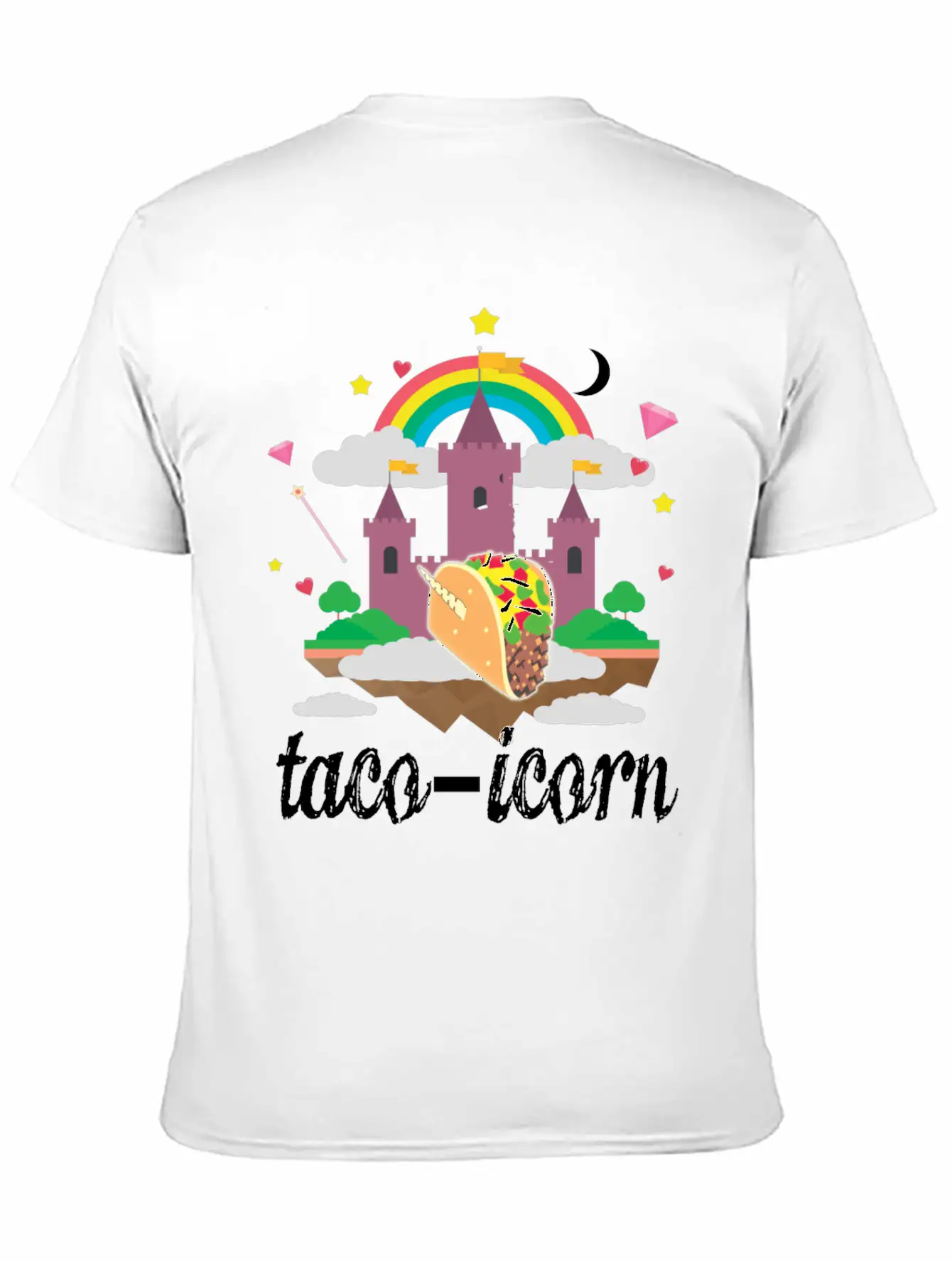 Taco Unicorn Horn In Magical Sky Castle Original Unisex Casual T-Shirt ¨C Clean Design For Daily Comfort