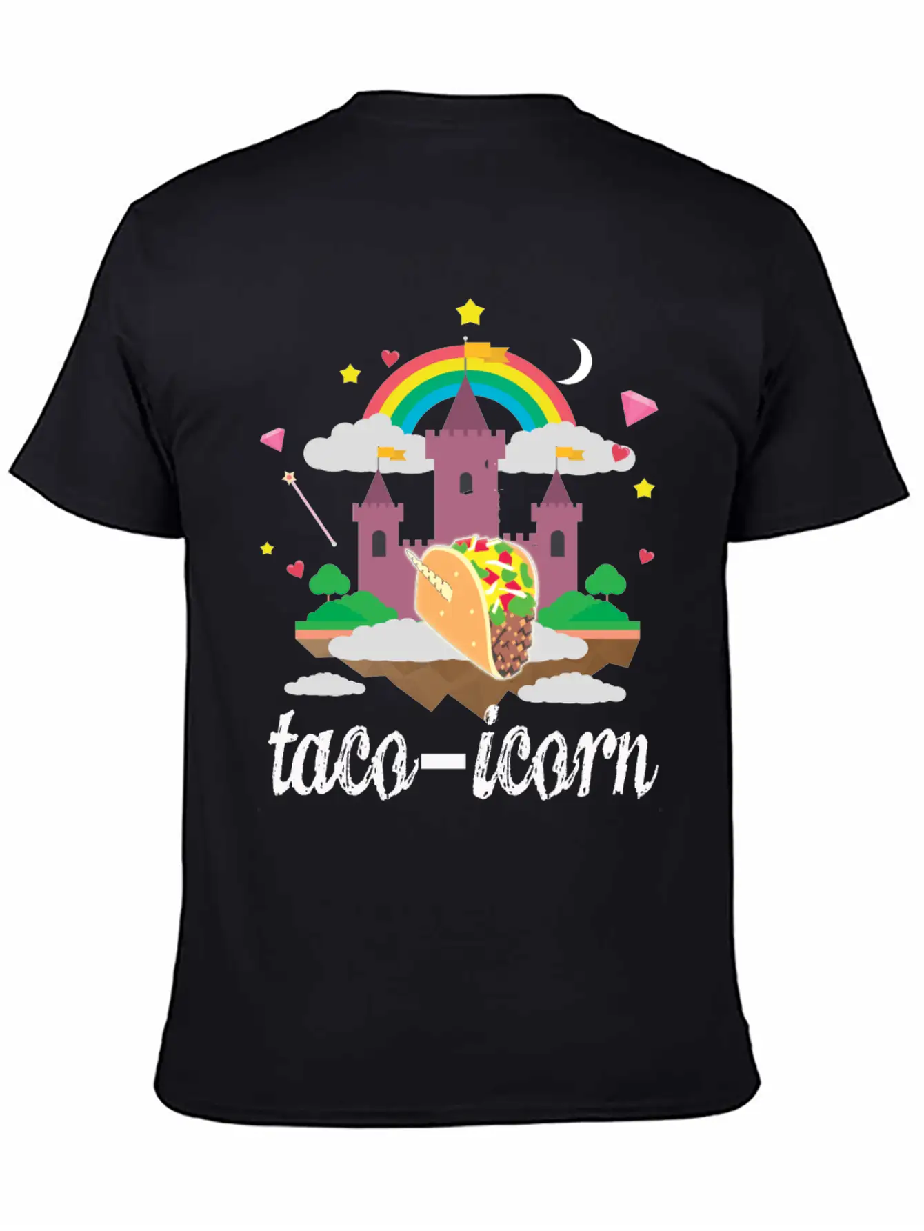 Taco Unicorn Horn In Magical Sky Castle Original Unisex Casual T-Shirt ¨C Clean Design For Daily Comfort