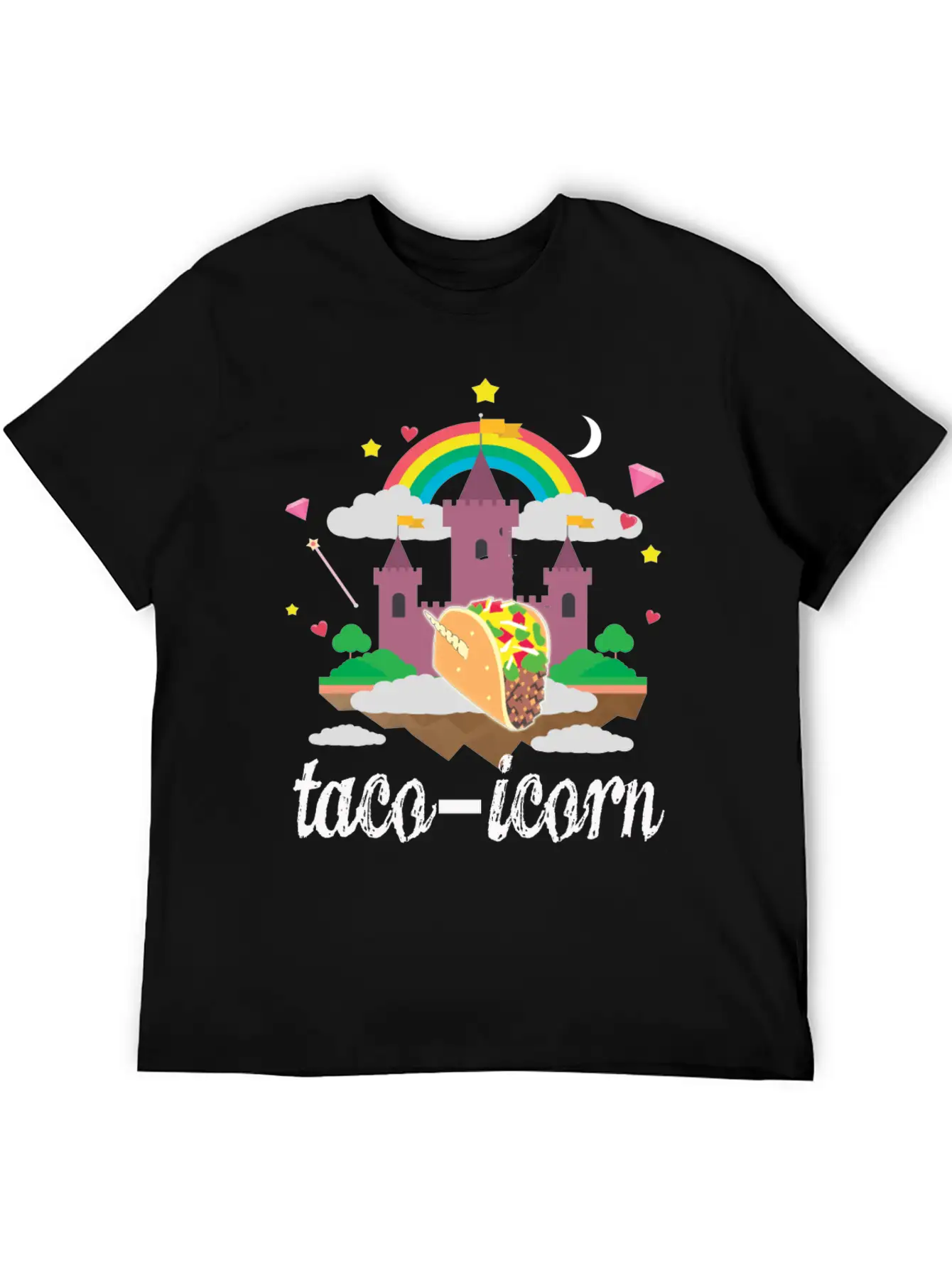 Taco Unicorn Horn In Magical Sky Castle Original Unisex Casual T-Shirt ¨C Clean Design For Daily Comfort