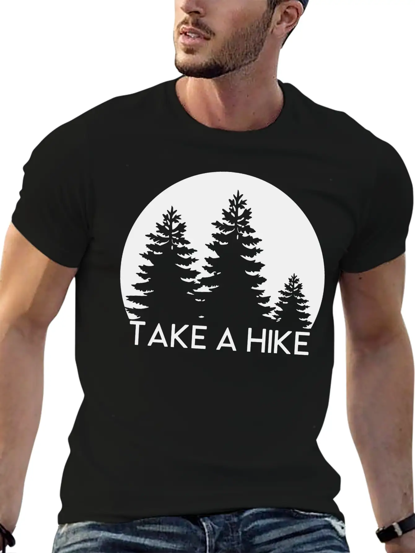 Take A Hike, Nature, Adventure, Explore, Hiking Basic Graphic T-Shirt ¨C Daily Comfort In Soft Cotton
