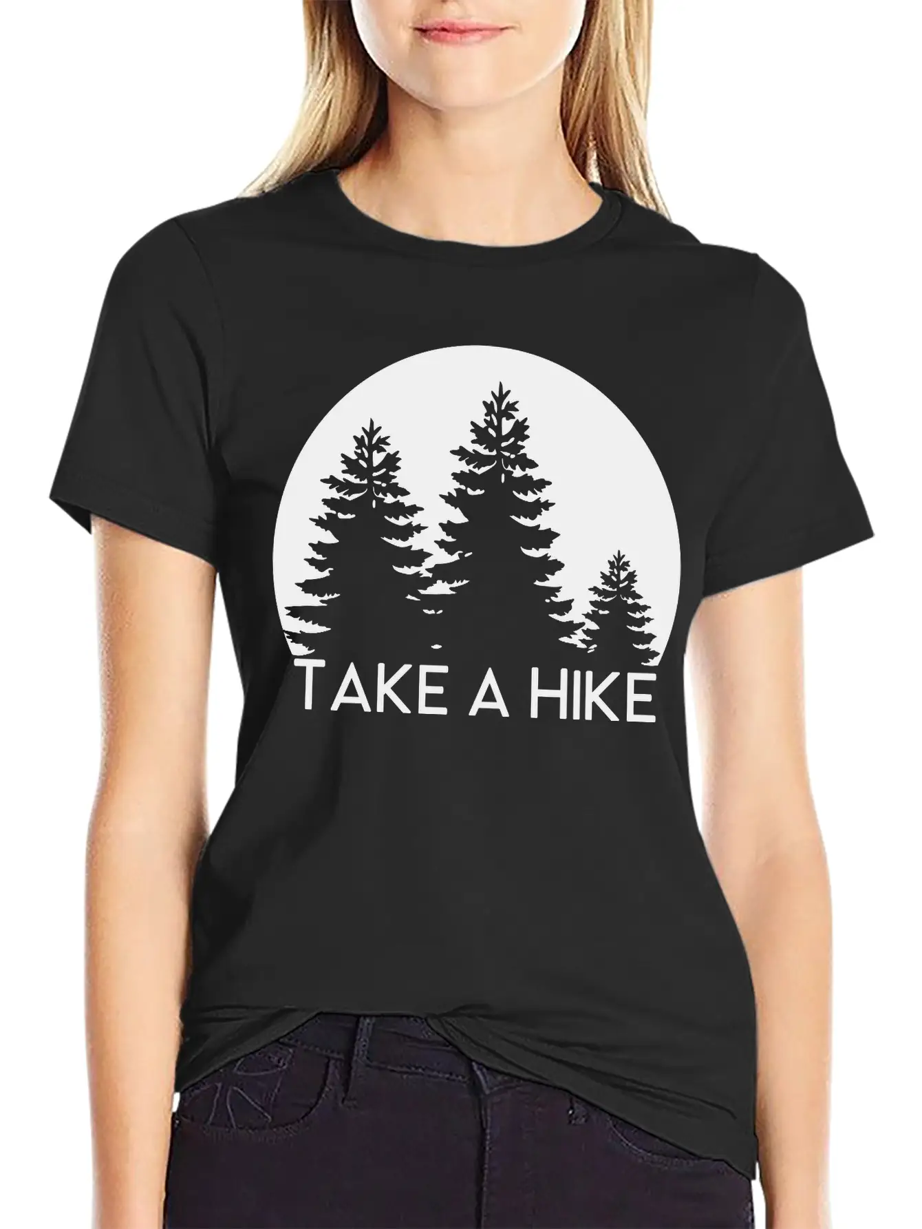 Take A Hike, Nature, Adventure, Explore, Hiking Basic Graphic T-Shirt ¨C Daily Comfort In Soft Cotton