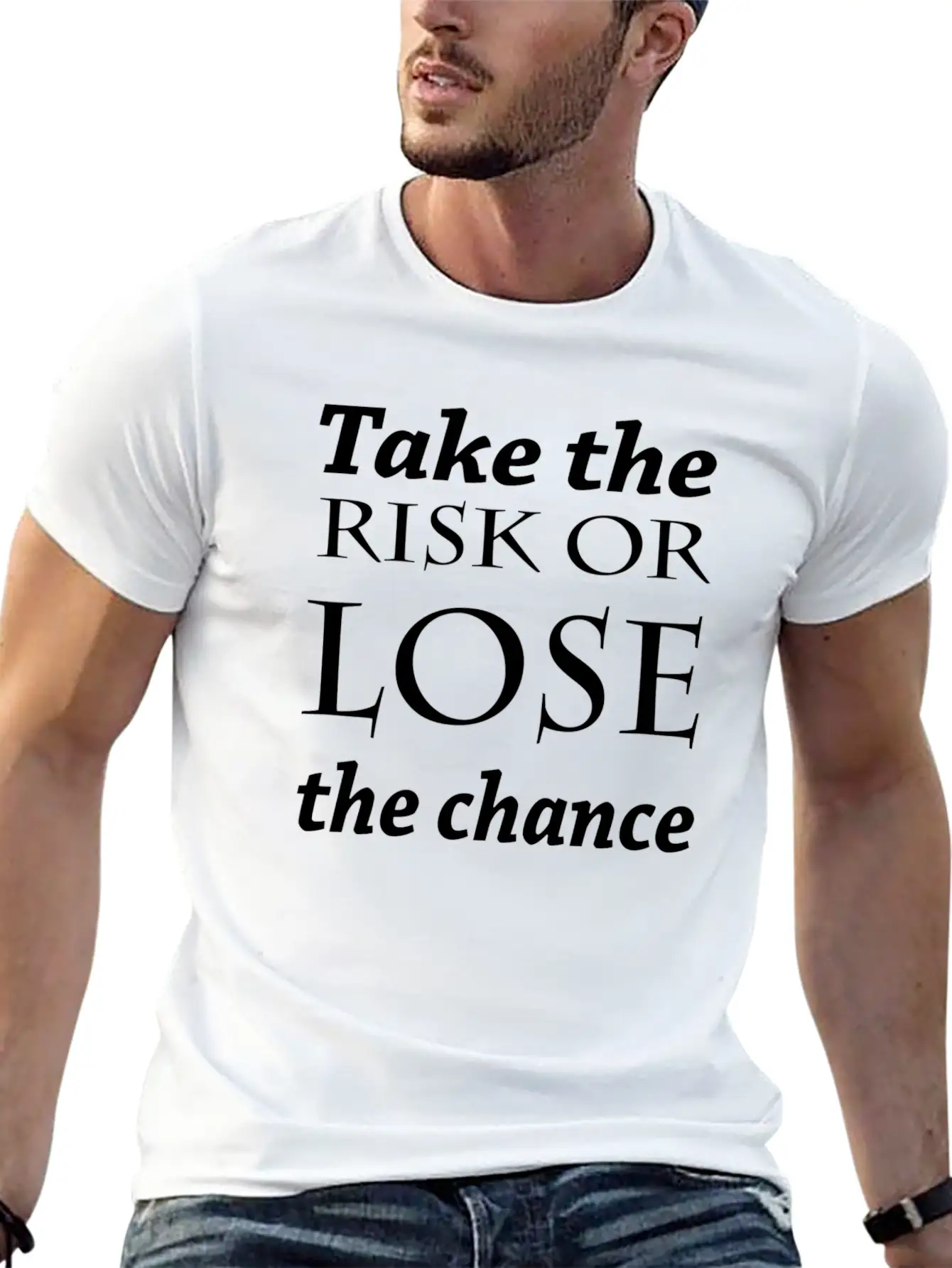 Take The Risk Or Lose The Chance Soft Cotton Short Sleeve Tee ¨C Unisex Wardrobe Staple