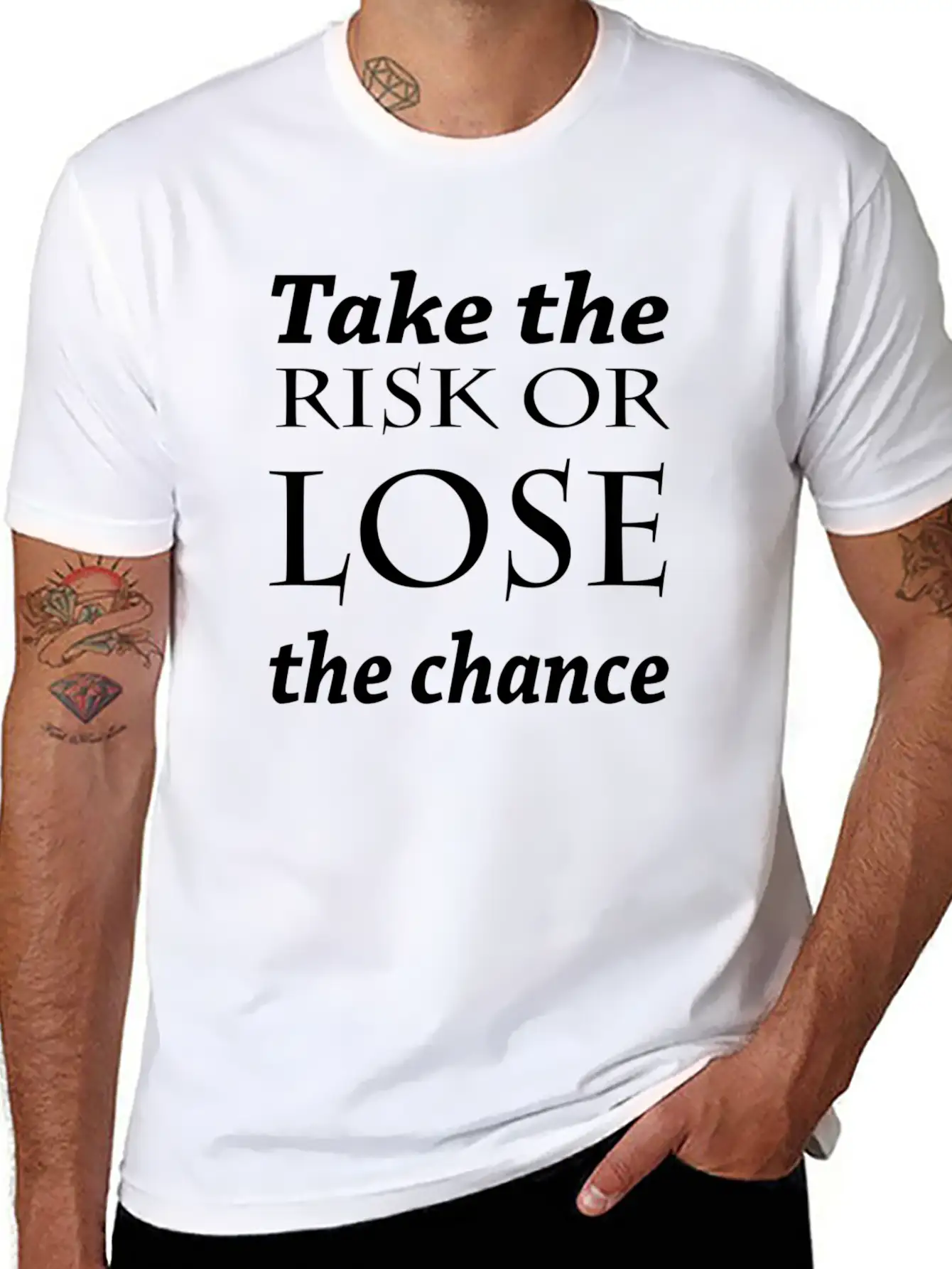 Take The Risk Or Lose The Chance Soft Cotton Short Sleeve Tee ¨C Unisex Wardrobe Staple