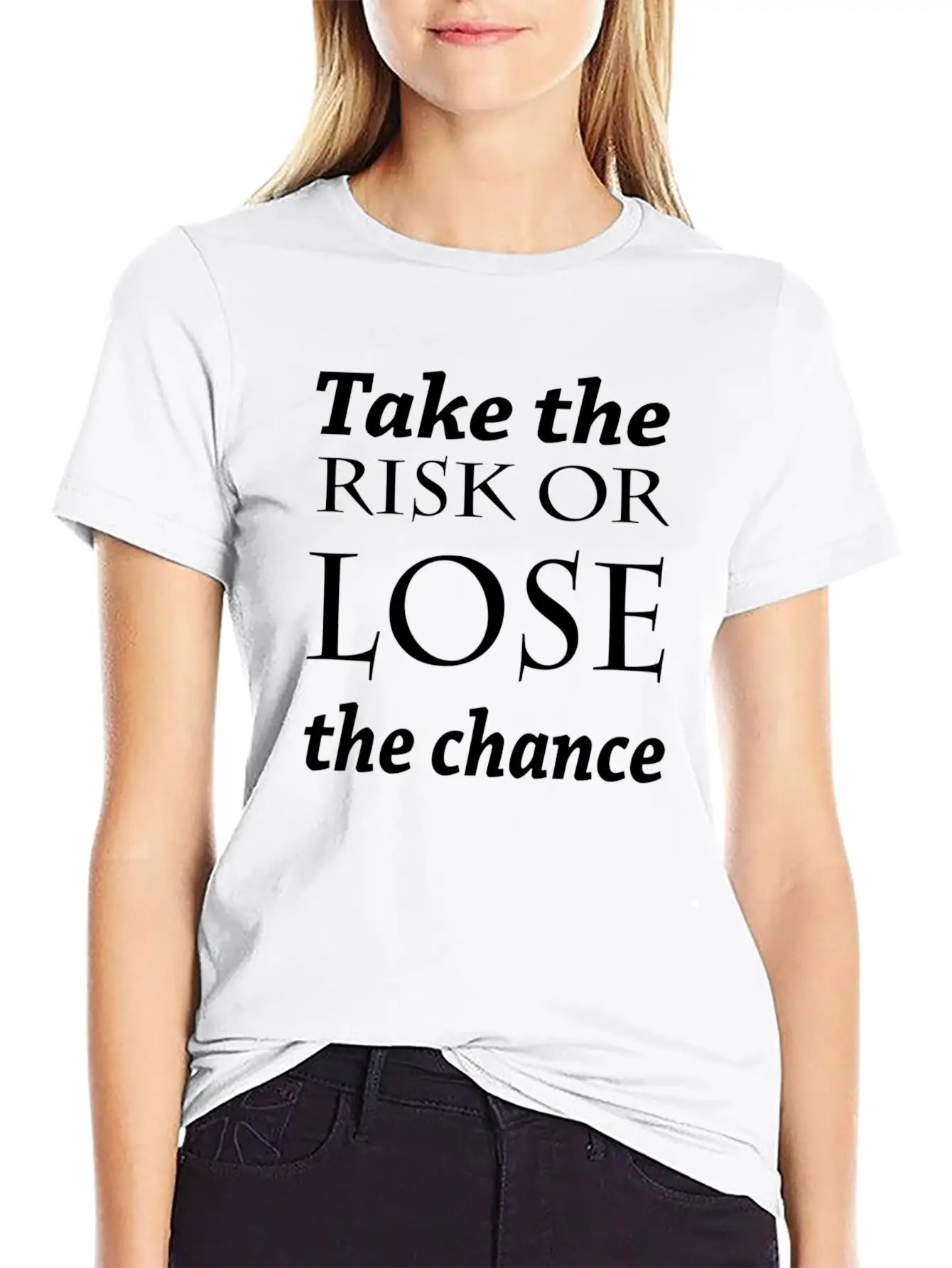Take The Risk Or Lose The Chance Soft Cotton Short Sleeve Tee ¨C Unisex Wardrobe Staple