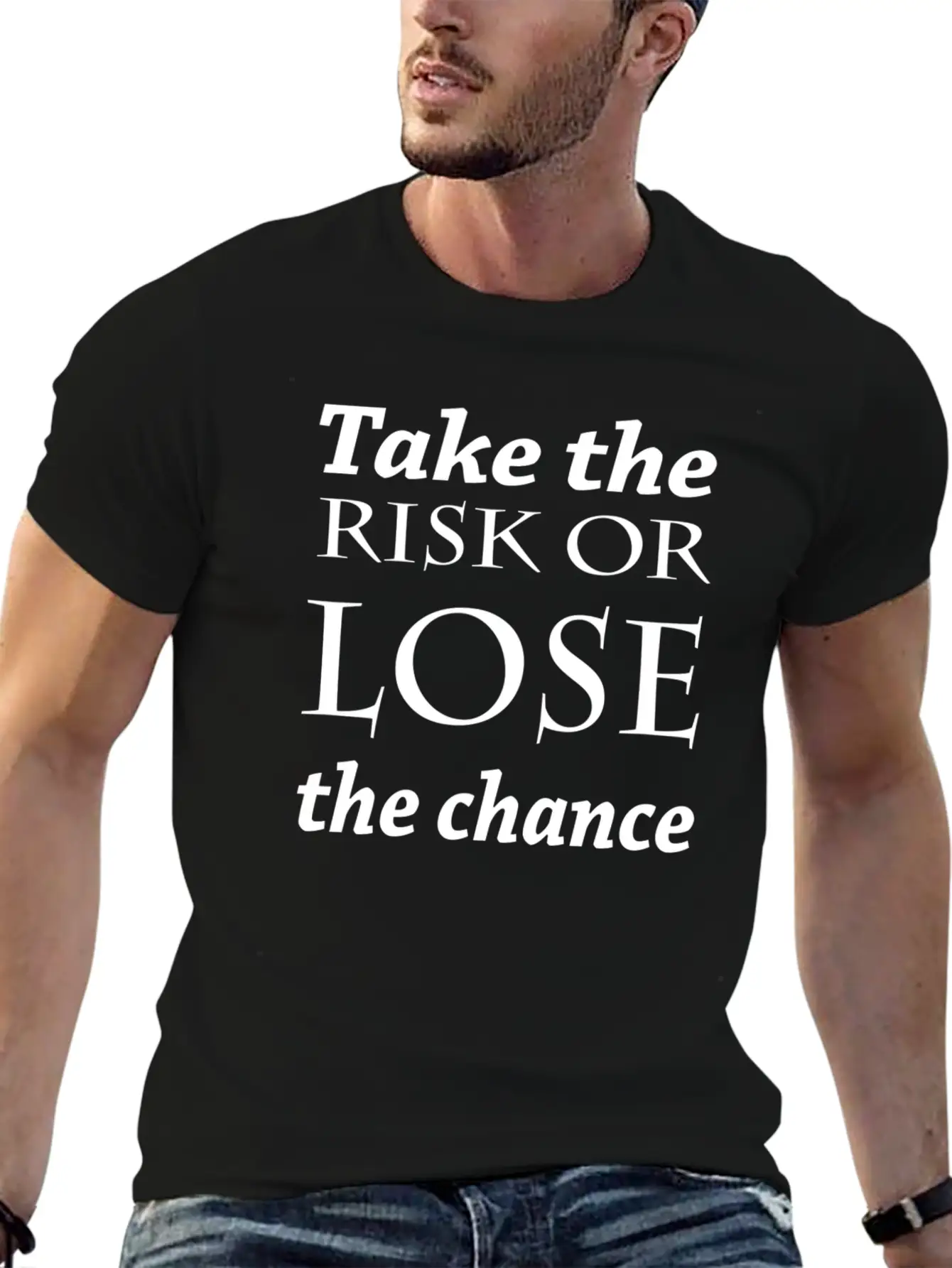 Take The Risk Or Lose The Chance Soft Cotton Short Sleeve Tee ¨C Unisex Wardrobe Staple