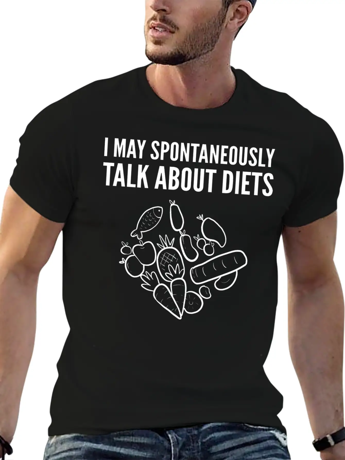 Talk About Diets Dietitians Gift Basic Graphic T-Shirt ¨C Daily Comfort In Soft Cotton