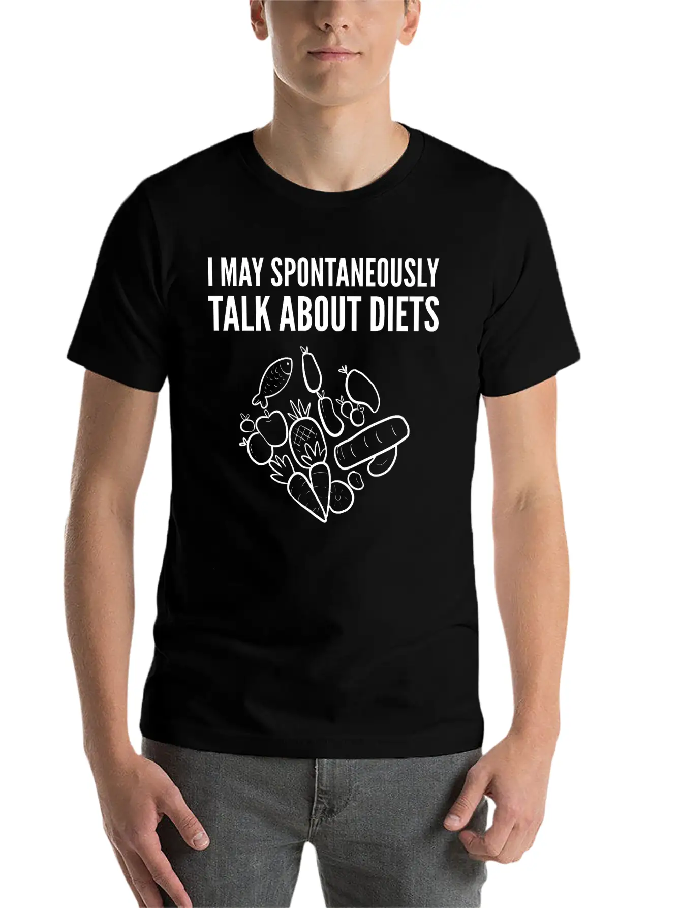 Talk About Diets Dietitians Gift Basic Graphic T-Shirt ¨C Daily Comfort In Soft Cotton