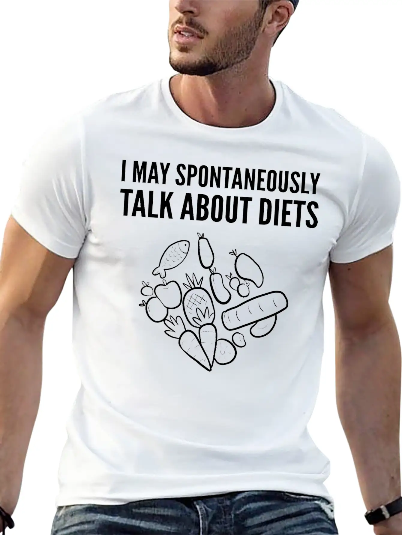 Talk About Diets Dietitians Gift Basic Graphic T-Shirt ¨C Daily Comfort In Soft Cotton