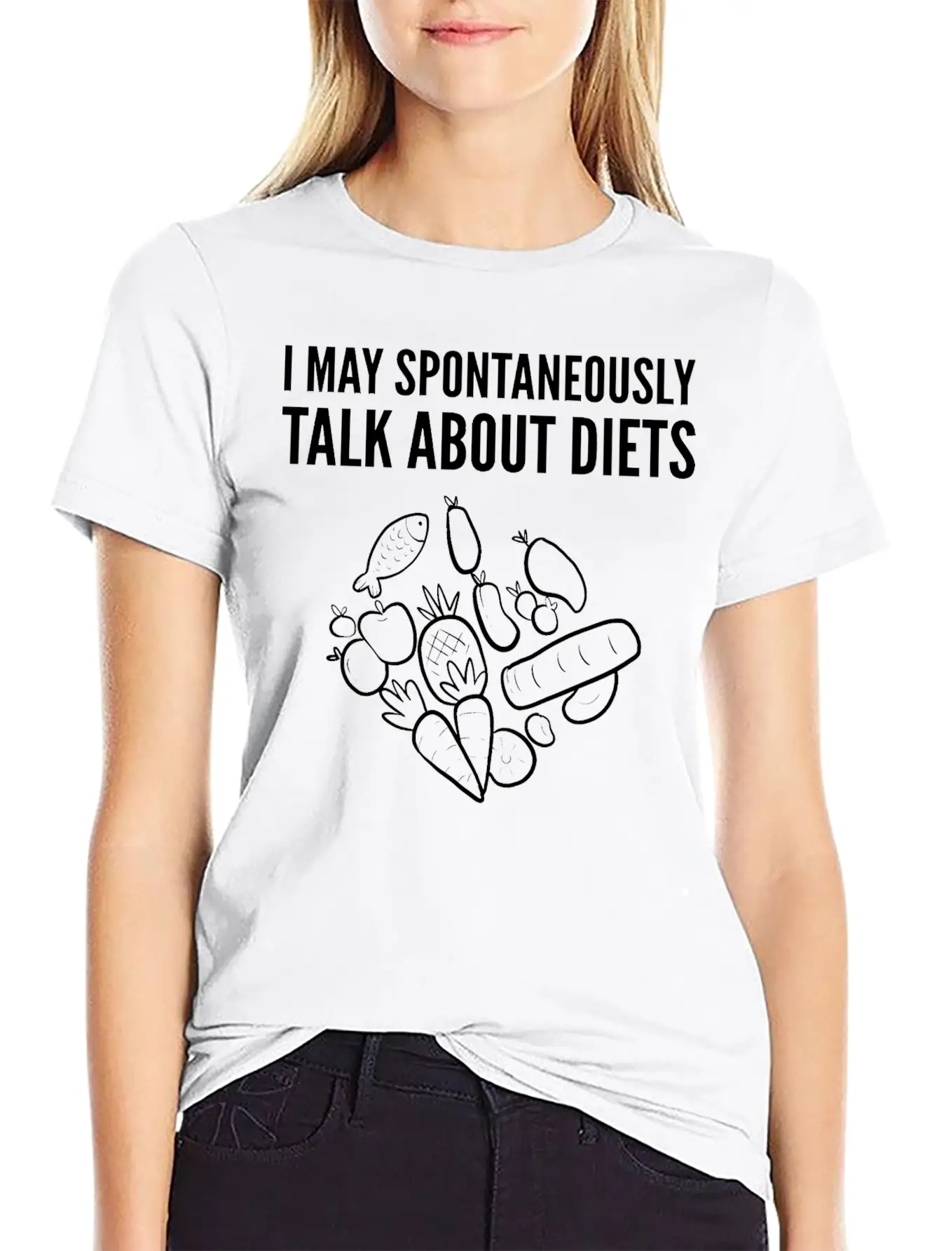 Talk About Diets Dietitians Gift Basic Graphic T-Shirt ¨C Daily Comfort In Soft Cotton