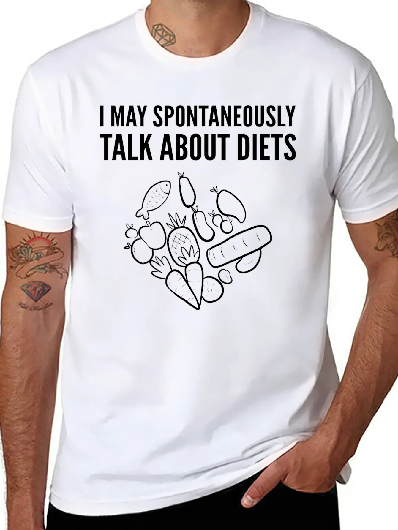 Talk About Diets Dietitians Gift Basic Graphic T-Shirt ¨C Daily Comfort In Soft Cotton