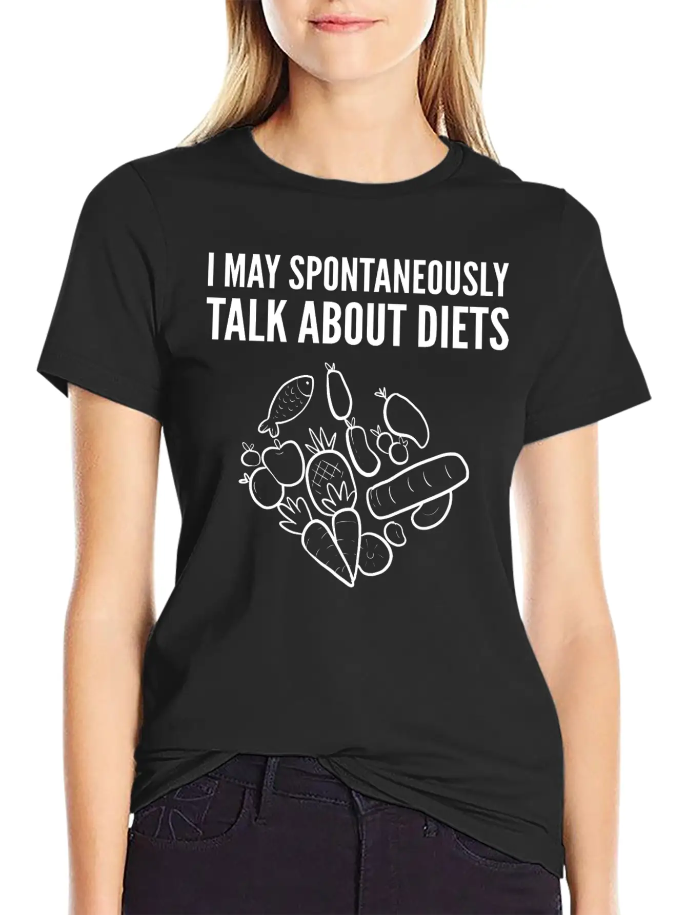 Talk About Diets Dietitians Gift Basic Graphic T-Shirt ¨C Daily Comfort In Soft Cotton