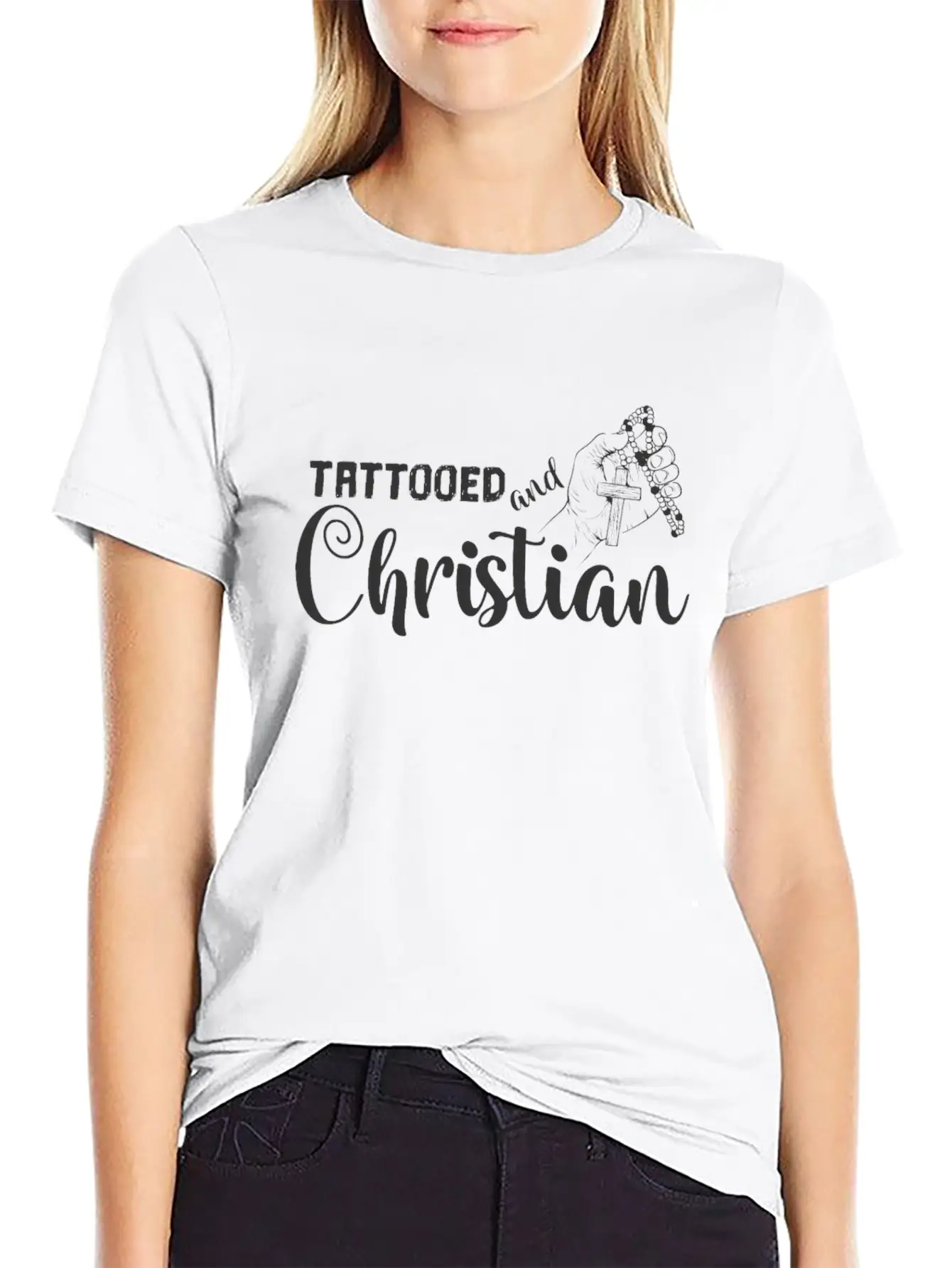 Tattooed And Christian Tattoo Basic Graphic T-Shirt ¨C Daily Comfort In Soft Cotton
