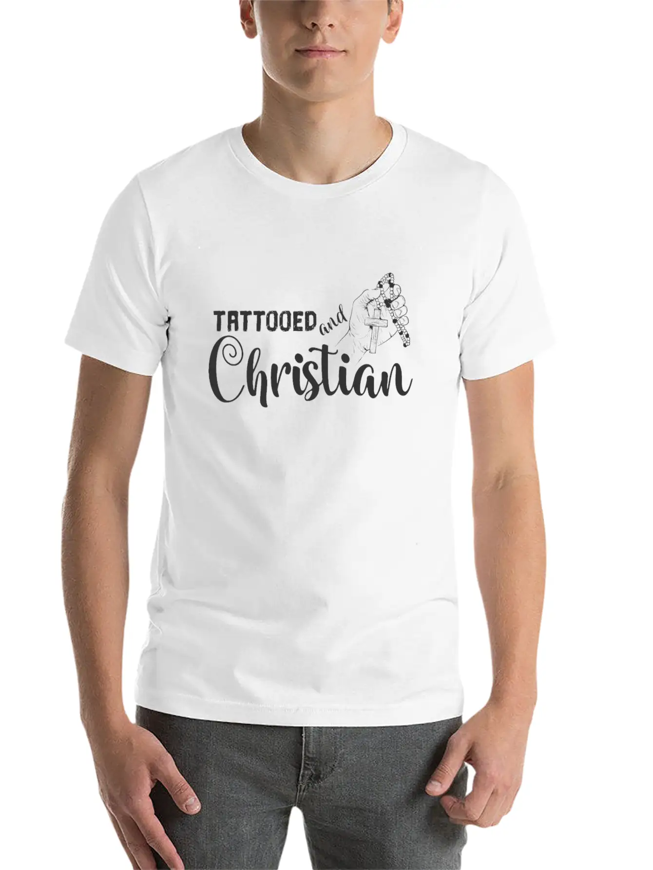 Tattooed And Christian Tattoo Basic Graphic T-Shirt ¨C Daily Comfort In Soft Cotton