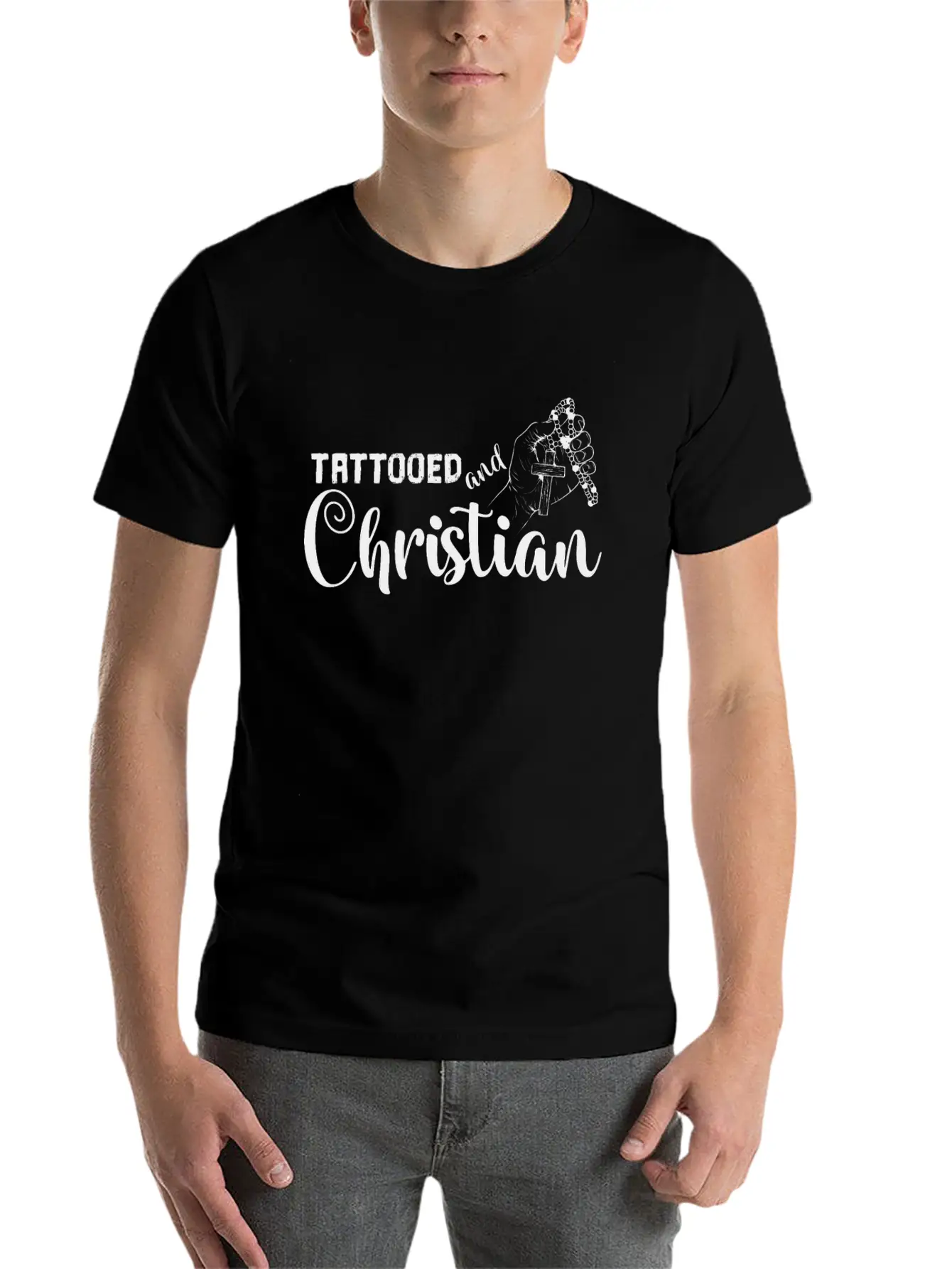 Tattooed And Christian Tattoo Basic Graphic T-Shirt ¨C Daily Comfort In Soft Cotton