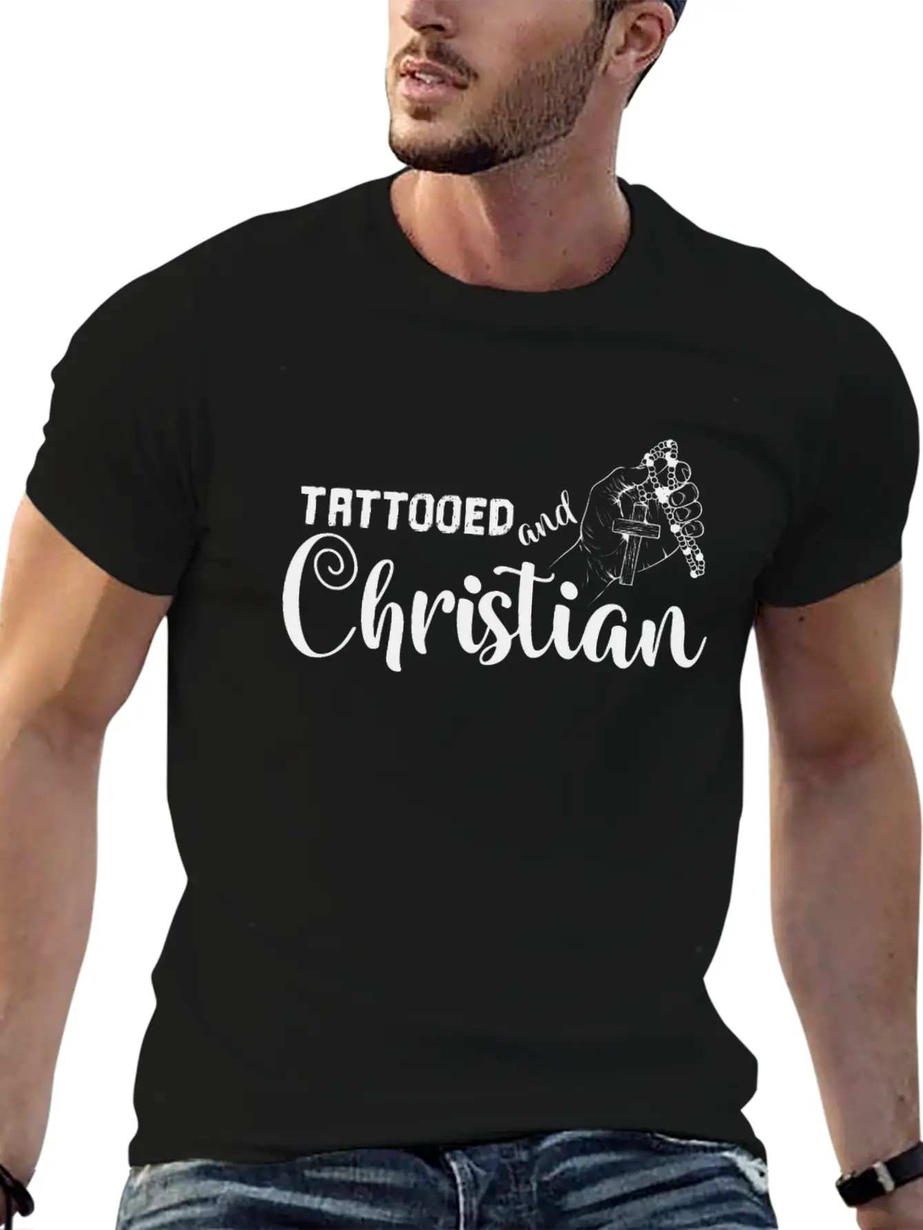Tattooed And Christian Tattoo Basic Graphic T-Shirt ¨C Daily Comfort In Soft Cotton