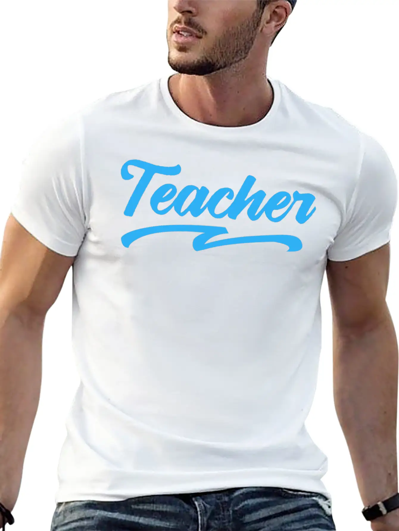 Teacher Typography Text Unisex Casual T-Shirt ¨C Clean Design For Daily Comfort