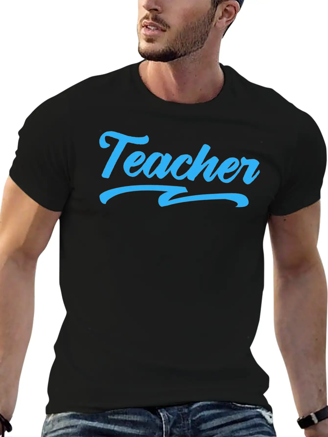 Teacher Typography Text Unisex Casual T-Shirt ¨C Clean Design For Daily Comfort