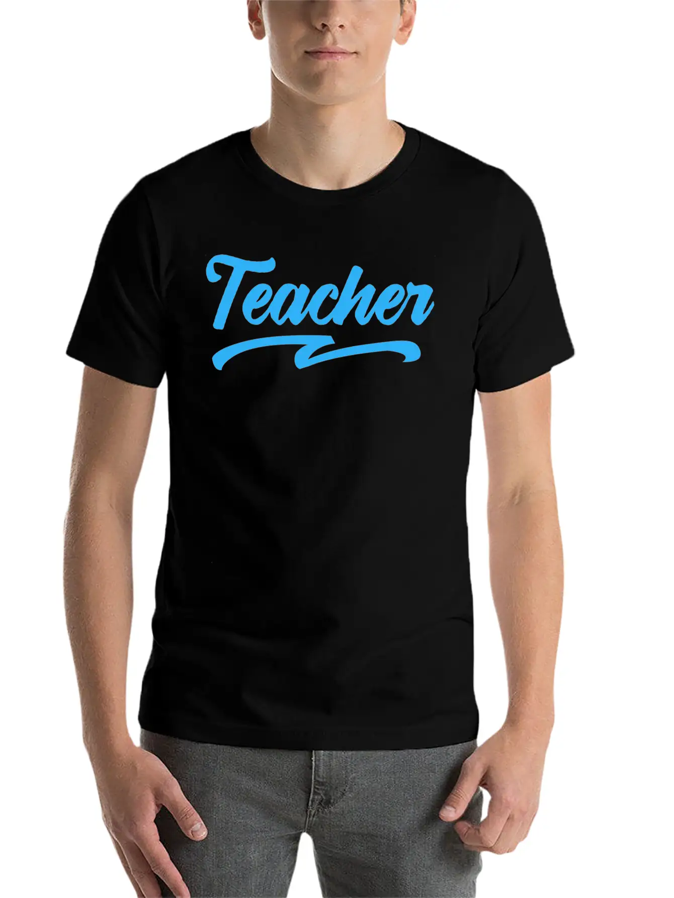 Teacher Typography Text Unisex Casual T-Shirt ¨C Clean Design For Daily Comfort