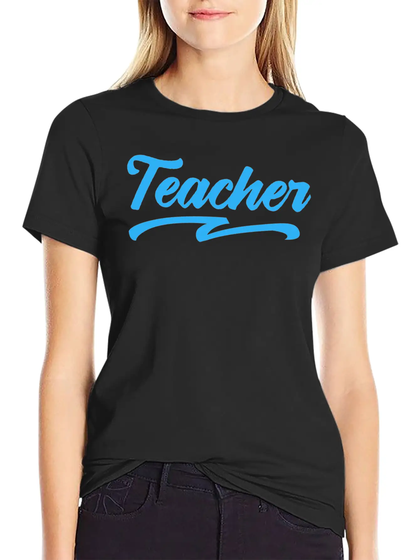 Teacher Typography Text Unisex Casual T-Shirt ¨C Clean Design For Daily Comfort
