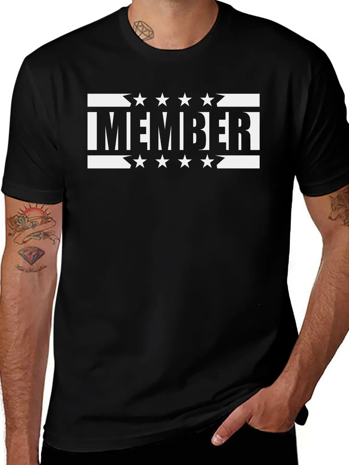 Team Stars Logo Member Team Crew Friends Party Cel Essential Cotton Tee For Daily Outfits ¨C Unisex Style